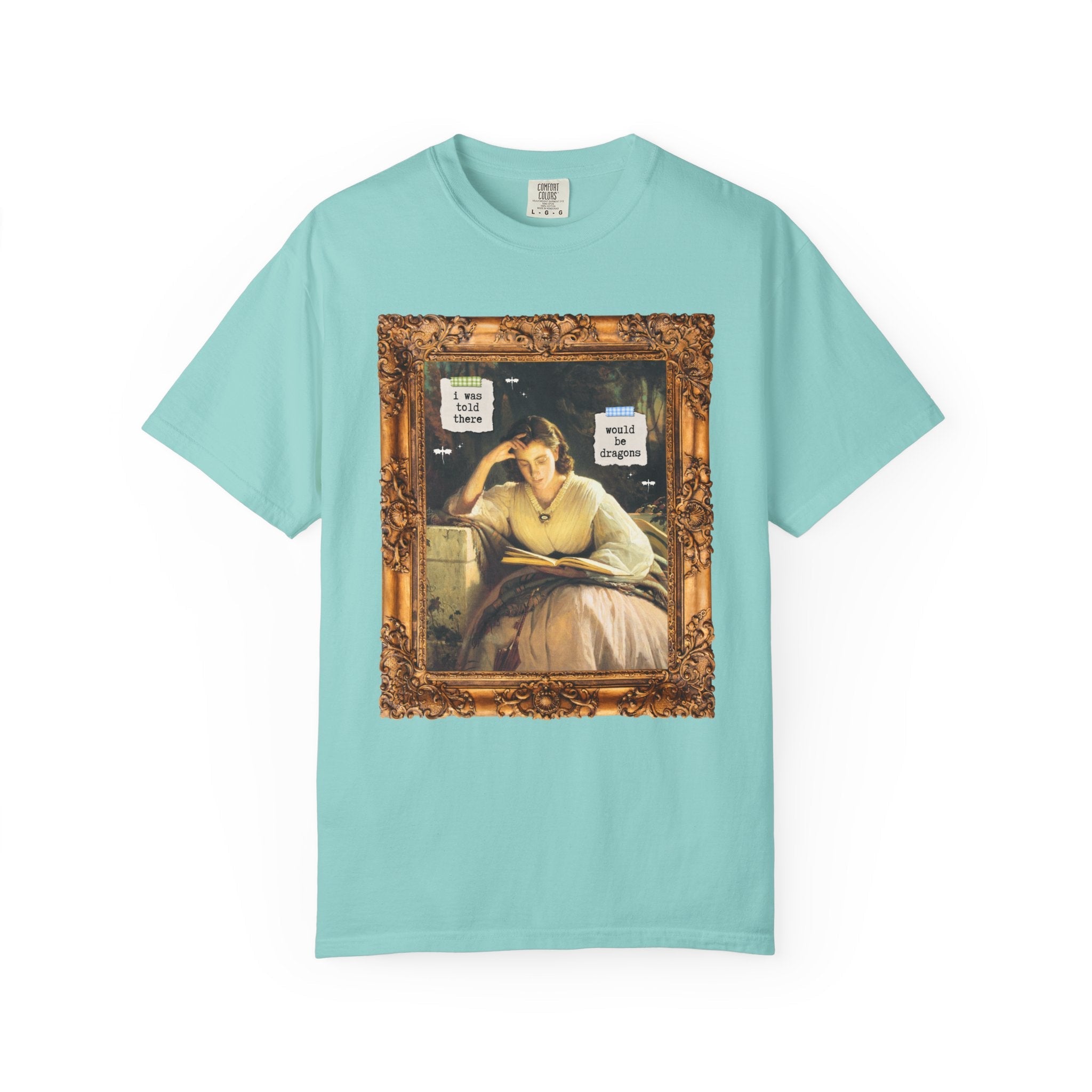 Funny Romantasy Reader Shirt for Bookworm Who Loves Books with Dragons, Cute Art History Lover Bookish Tee, Romance Reader or Writer Gift - Opal and June