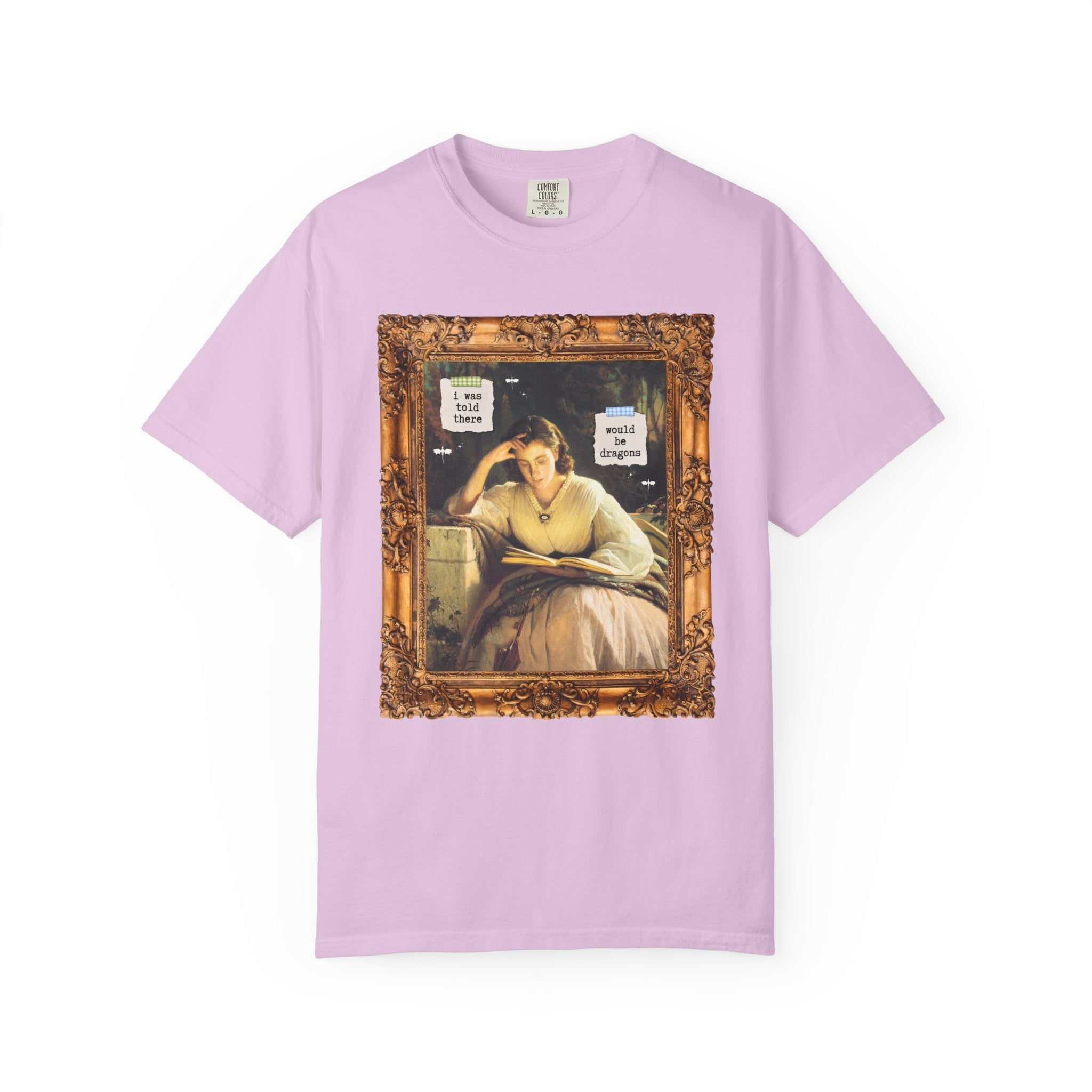 Funny Romantasy Reader Shirt for Bookworm Who Loves Books with Dragons, Cute Art History Lover Bookish Tee, Romance Reader or Writer Gift - Opal and June