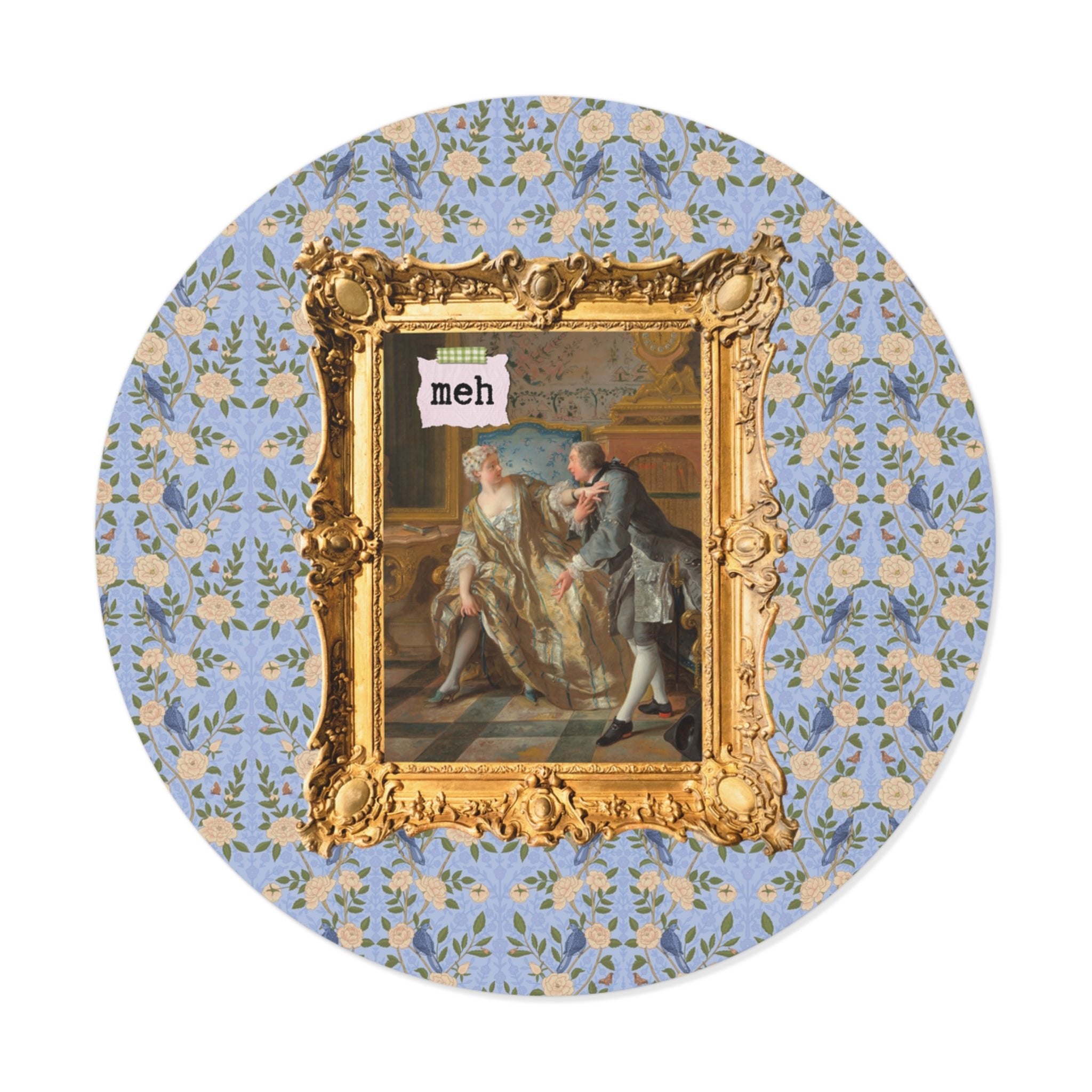 Funny Saying Art History Sticker for Friend Who Loves 18th Century Art, The Garter by Jean François de Troy, French Art Historian Gift - Opal and June