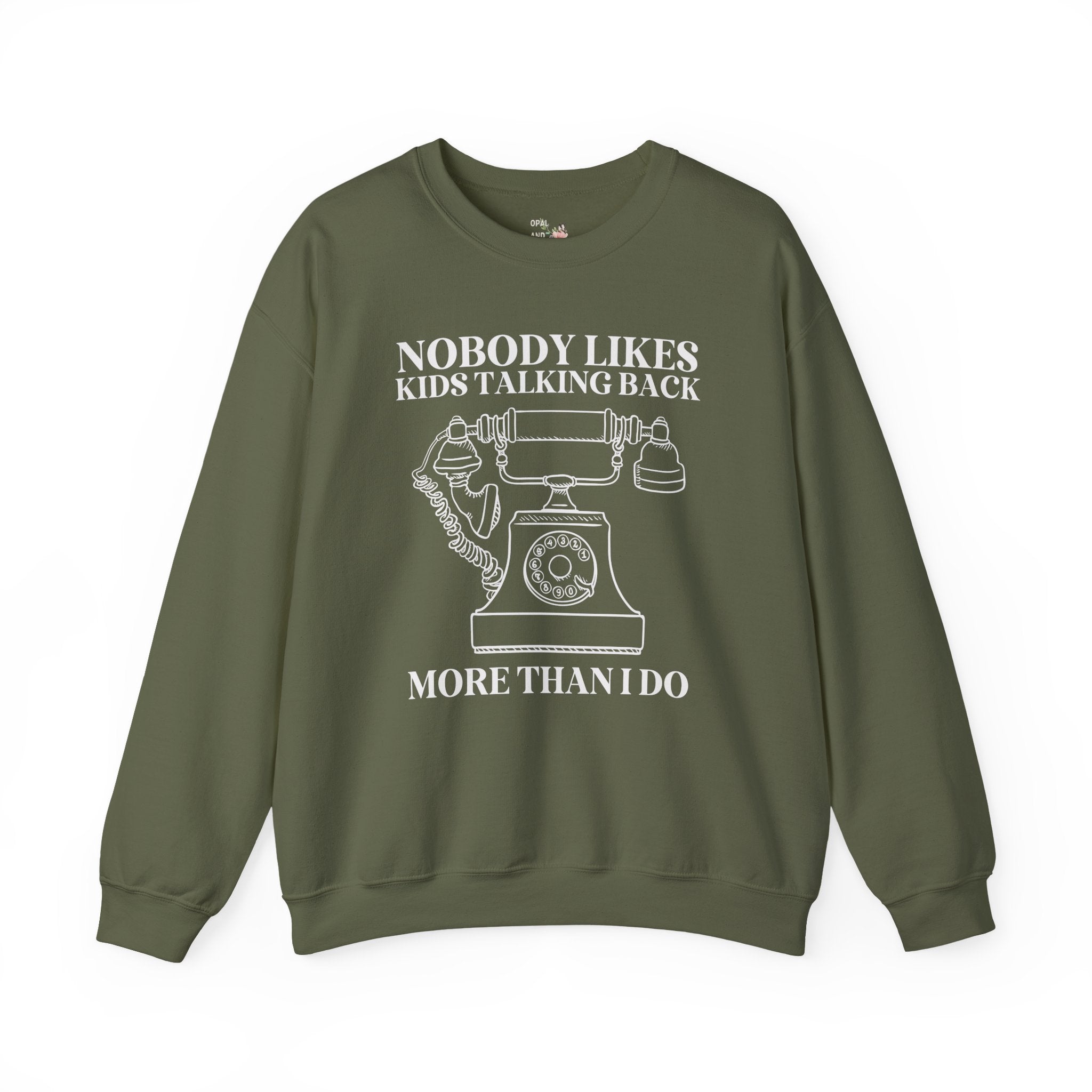 Funny Speech Therapist Teacher Sweatshirt with Vintage Aesthetic: Nobody Likes Kids Talking Back More Than I Do, Speech Pathology Major Gift - Opal and June