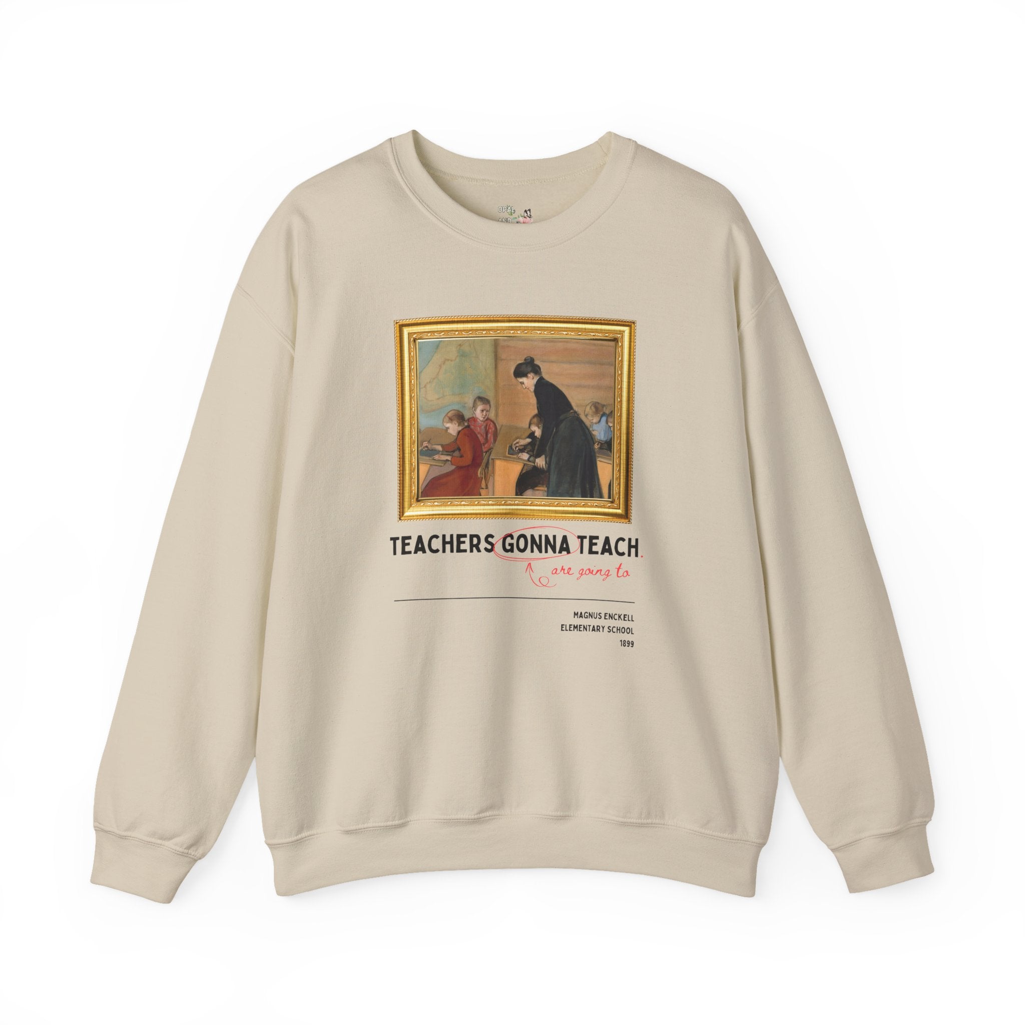 Funny Teacher Sweatshirt, Painting by Magnus Enckell, Silly Art History T-Shirt for Sixth or Seventh Grade Teacher, ELA Teaching Major Gift - Opal and June