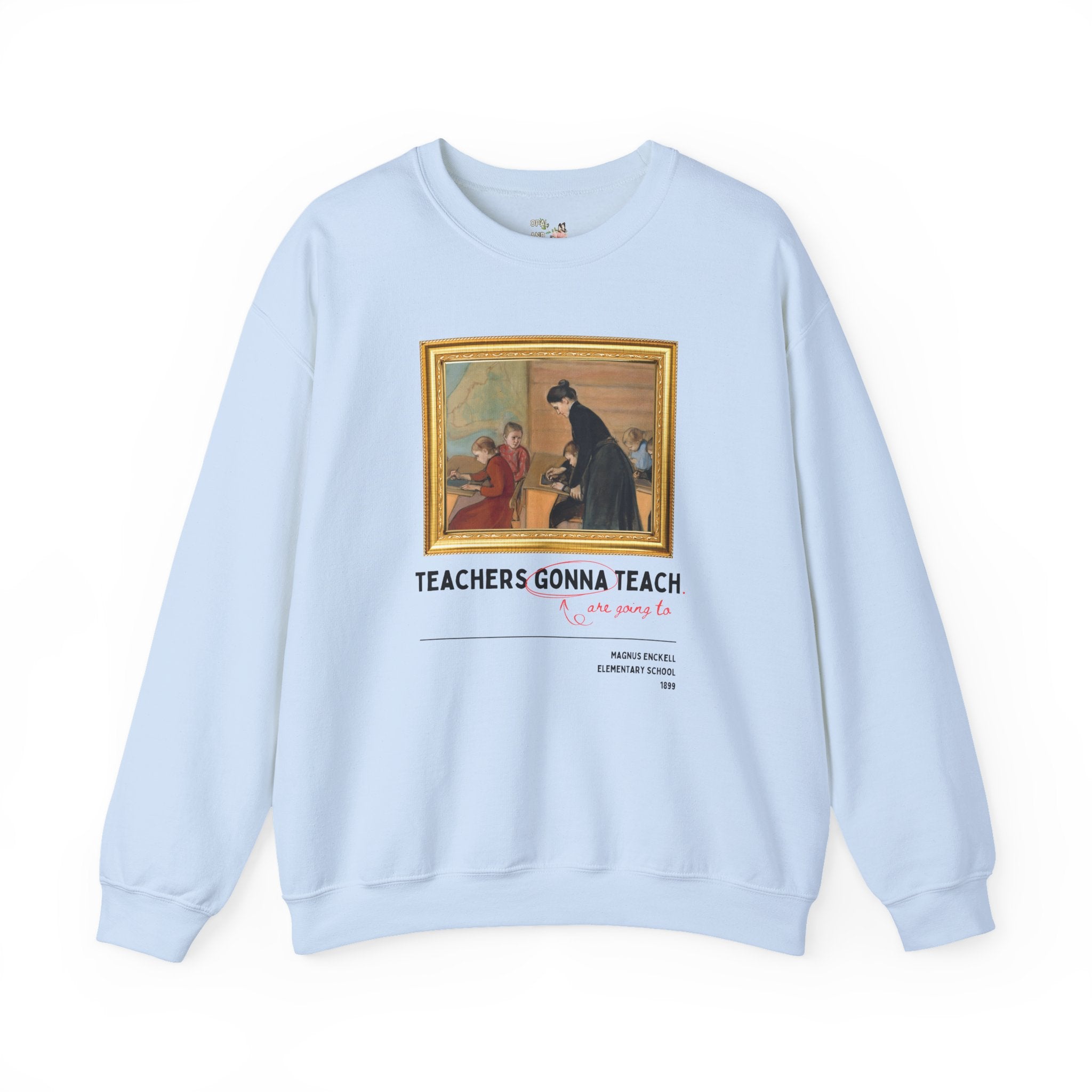 Funny Teacher Sweatshirt, Painting by Magnus Enckell, Silly Art History T-Shirt for Sixth or Seventh Grade Teacher, ELA Teaching Major Gift - Opal and June