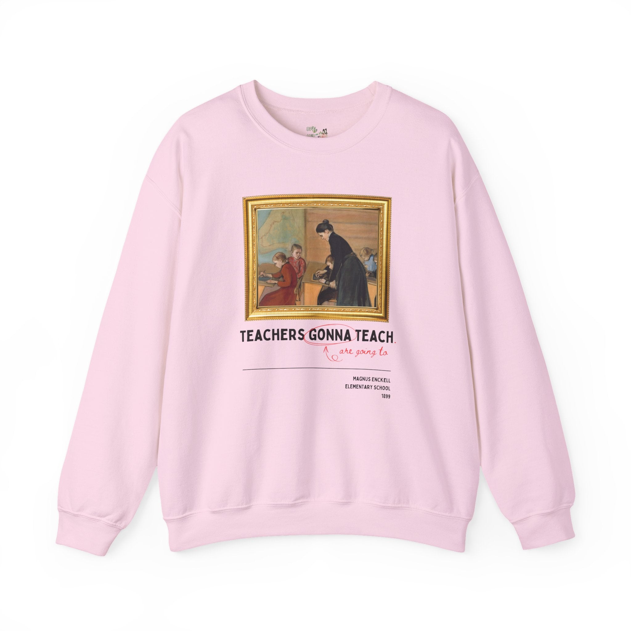 Funny Teacher Sweatshirt, Painting by Magnus Enckell, Silly Art History T-Shirt for Sixth or Seventh Grade Teacher, ELA Teaching Major Gift - Opal and June