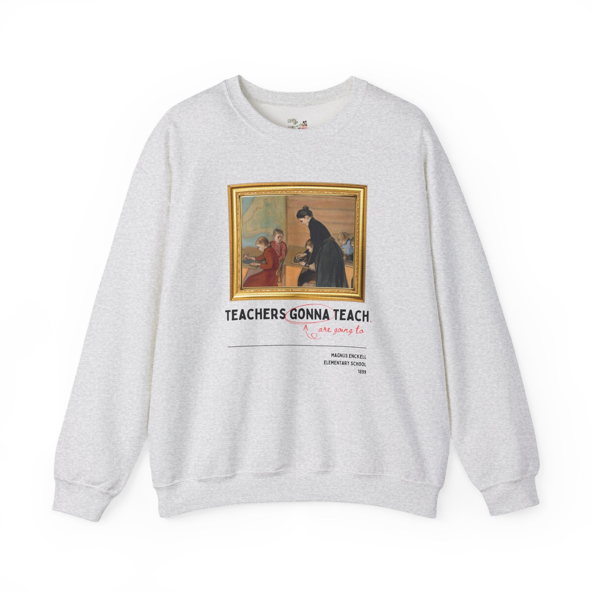 Funny Teacher Sweatshirt, Painting by Magnus Enckell, Silly Art History T-Shirt for Sixth or Seventh Grade Teacher, ELA Teaching Major Gift - Opal and June