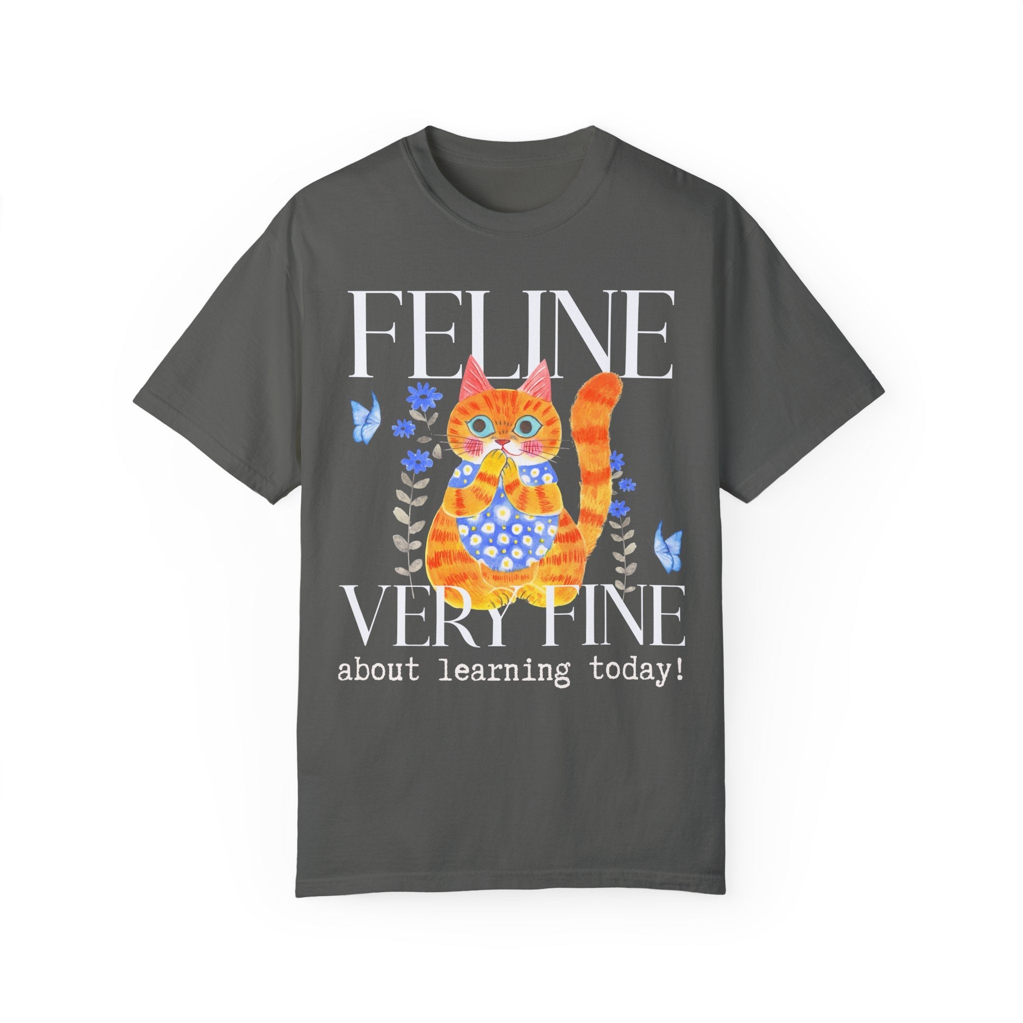 Funny Teacher T-Shirt for Cat Mom or Cat Dad: Silly 90s or 2000s Aesthetic Cat Lover Tee Shirt for Third Grade Teacher, High School Teacher - Opal and June
