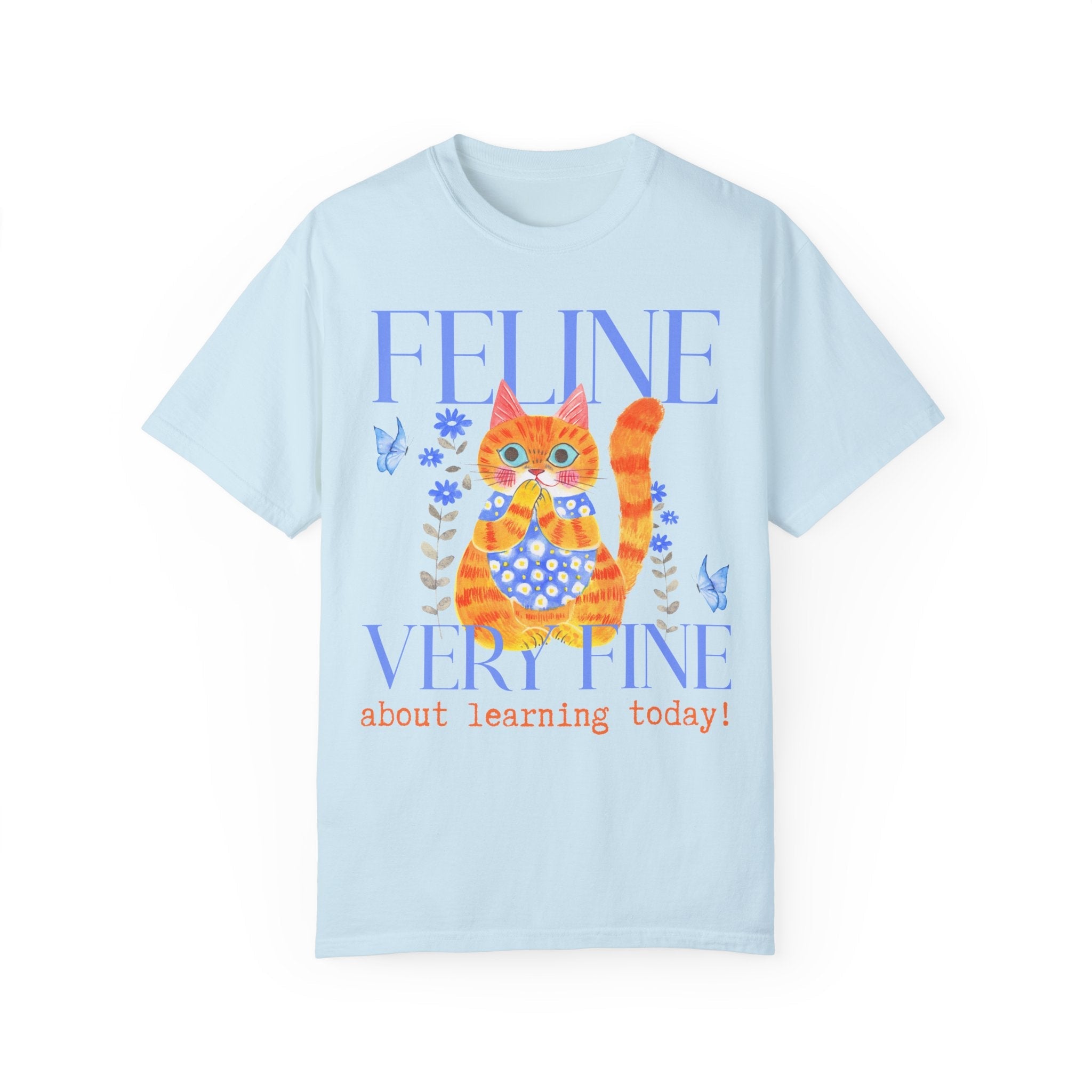 Funny Teacher T-Shirt for Cat Mom or Cat Dad: Silly 90s or 2000s Aesthetic Cat Lover Tee Shirt for Third Grade Teacher, High School Teacher - Opal and June