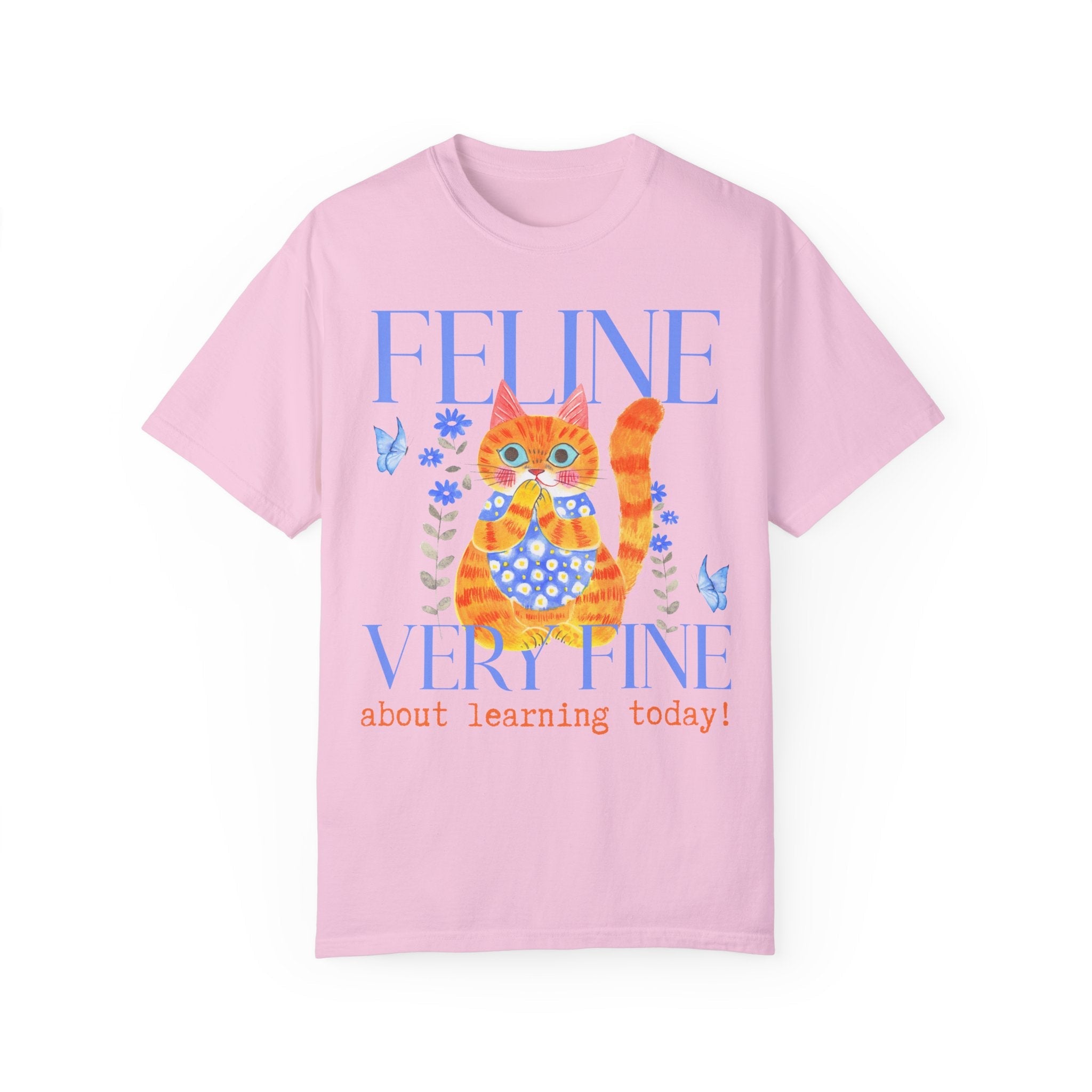 Funny Teacher T-Shirt for Cat Mom or Cat Dad: Silly 90s or 2000s Aesthetic Cat Lover Tee Shirt for Third Grade Teacher, High School Teacher - Opal and June