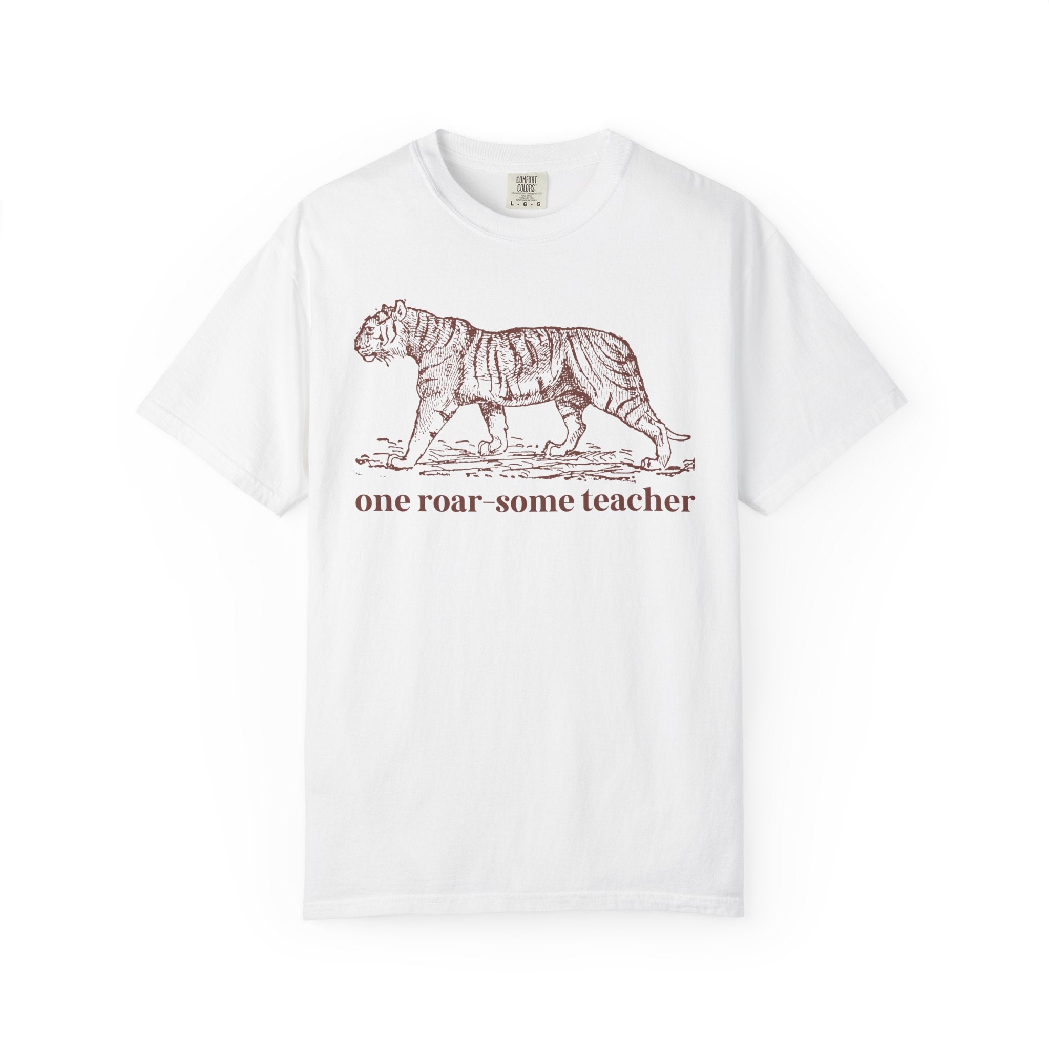 Funny Teacher Tee Shirt for Schools with a Tiger Mascot, Cute and Silly High School Teacher or Middle School Teacher Tee, Animal Lover Tee - Opal and June