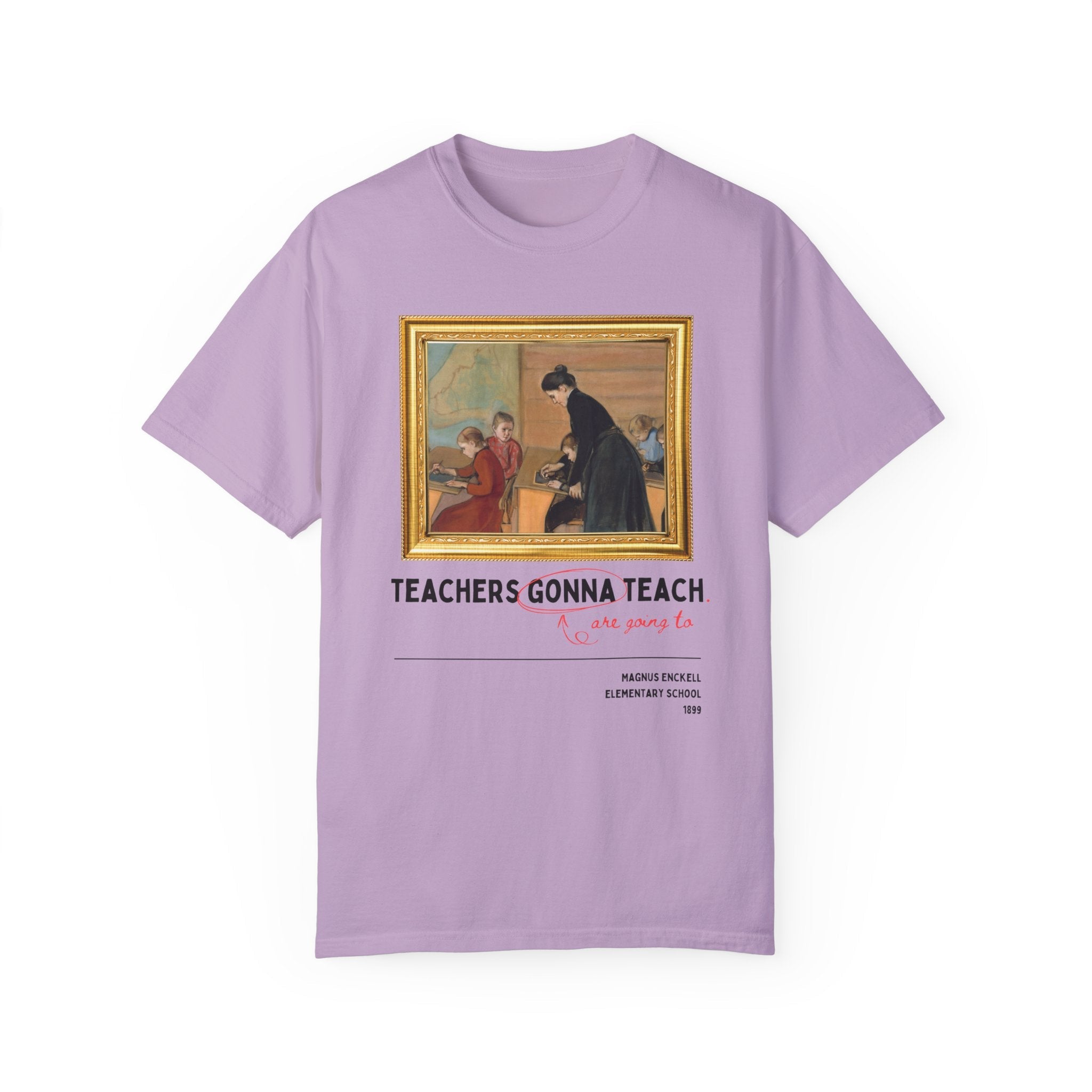 Funny Teacher Tee Shirt with Painting by Magnus Enckell, Silly Art History T-Shirt for Sixt or Seventh Grade Teacher, ELA Teaching Major Tee - Opal and June
