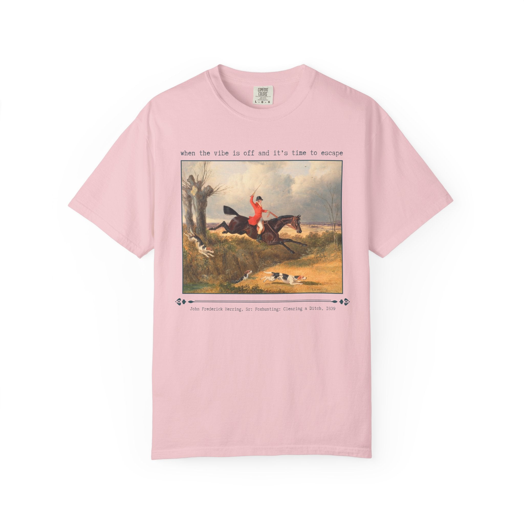 Funny The Vibe is Off Art History Tee Shirt, John Frederick Herring Painting, Horse or Animal Love Tee Shirt, Silly Introvert Birthday Gift - Opal and June