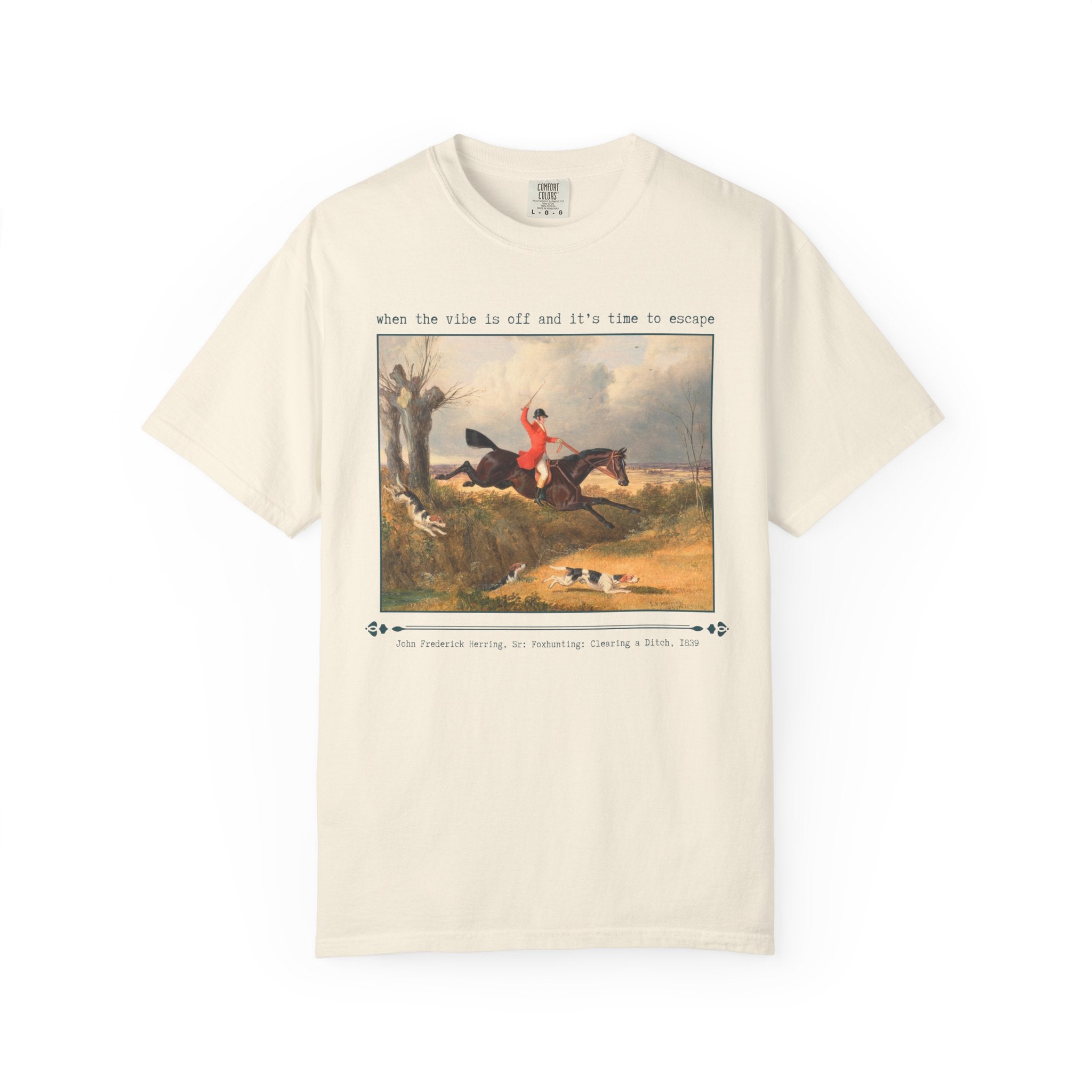 Funny The Vibe is Off Art History Tee Shirt, John Frederick Herring Painting, Horse or Animal Love Tee Shirt, Silly Introvert Birthday Gift - Opal and June