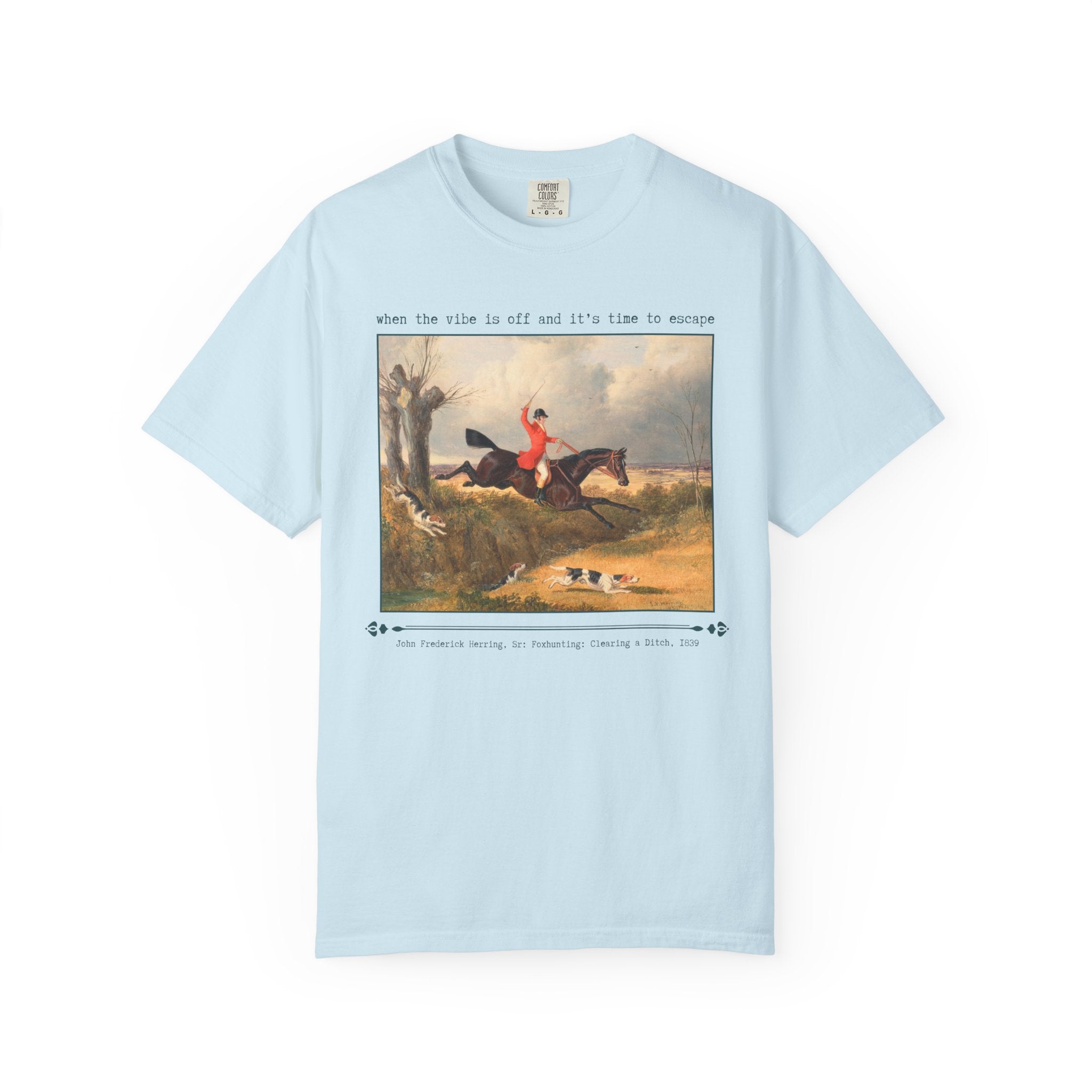 Funny The Vibe is Off Art History Tee Shirt, John Frederick Herring Painting, Horse or Animal Love Tee Shirt, Silly Introvert Birthday Gift - Opal and June