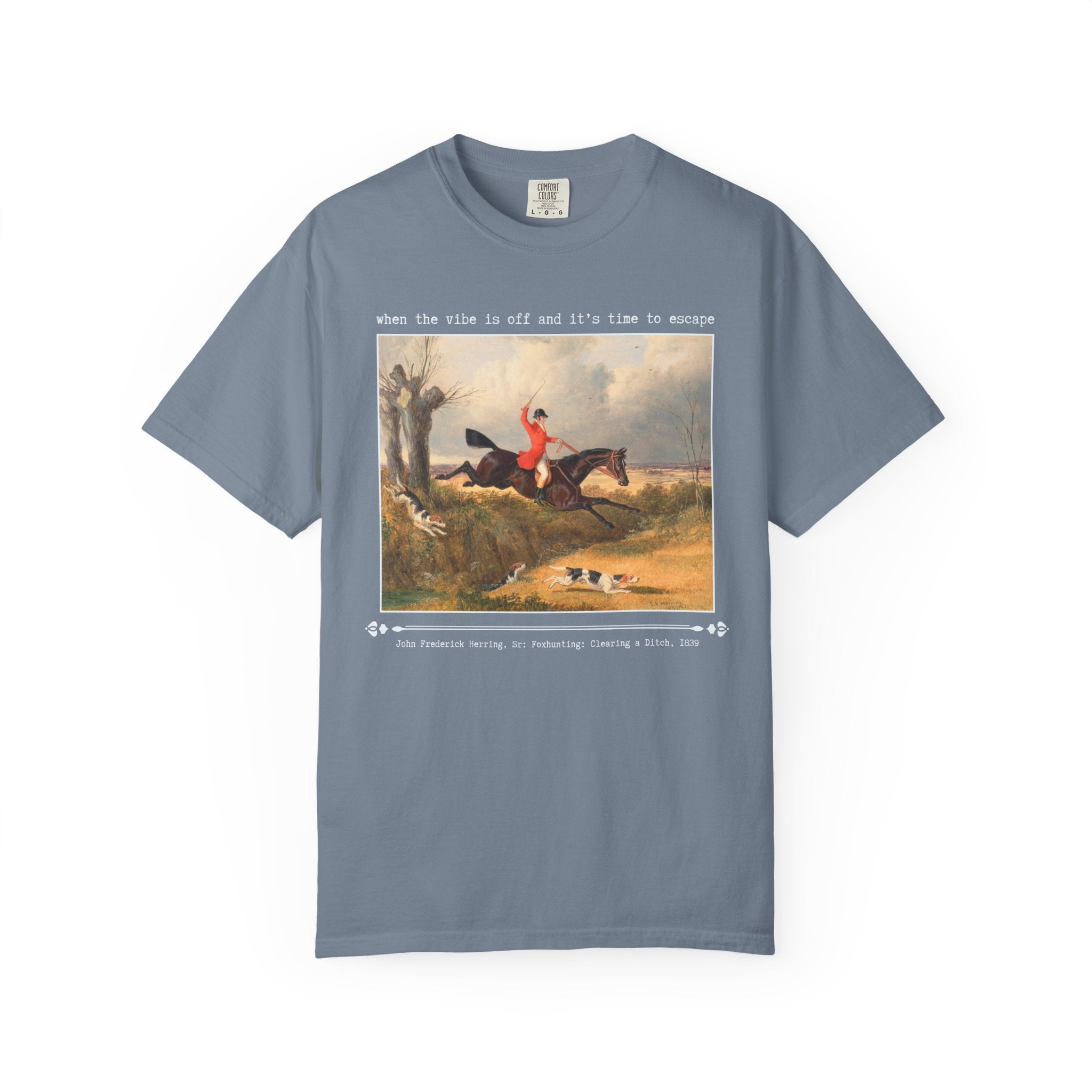 Funny The Vibe is Off Art History Tee Shirt, John Frederick Herring Painting, Horse or Animal Love Tee Shirt, Silly Introvert Birthday Gift - Opal and June