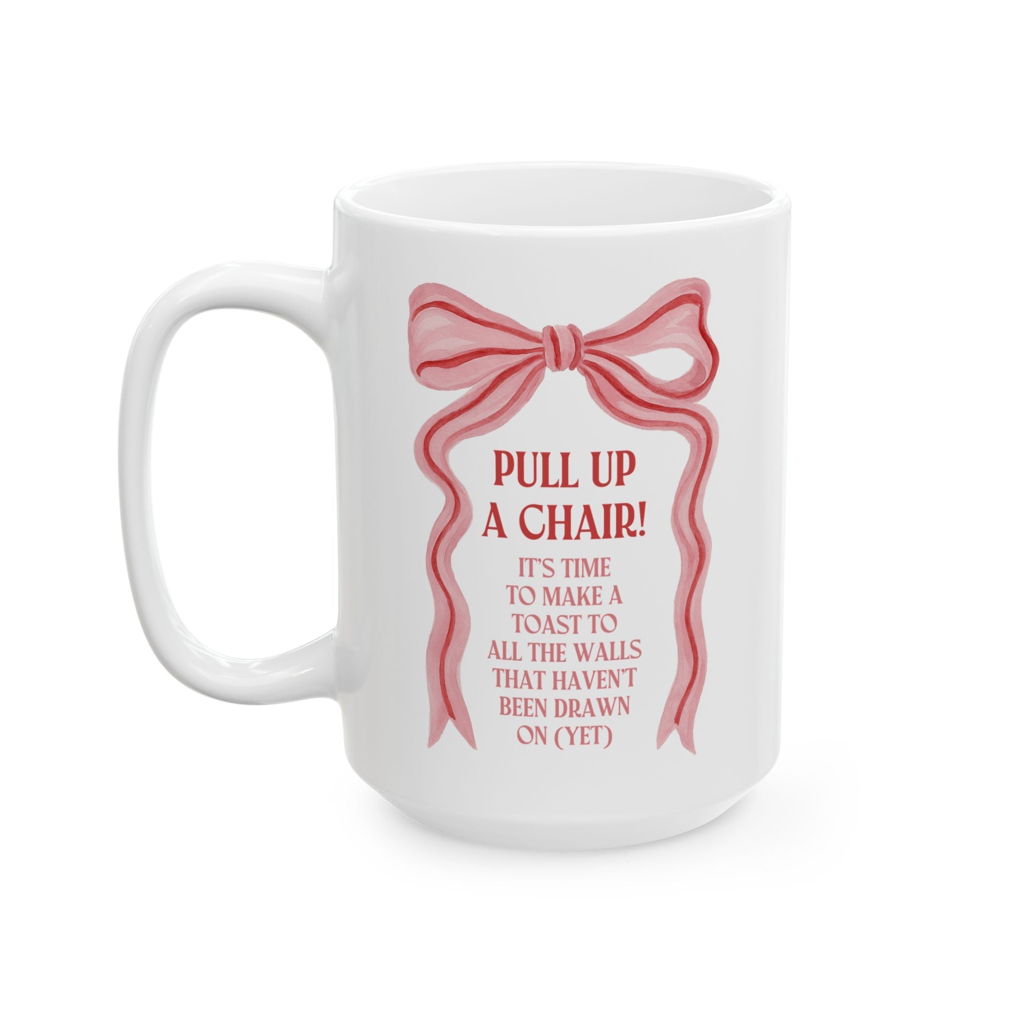 Funny Toddler Mom Coffee Mug: To All the Walls That Haven't Been Drawn On (Yet) | Silly Mother's Day Gift for Friend with a Toddler or Preschooler - Opal and June