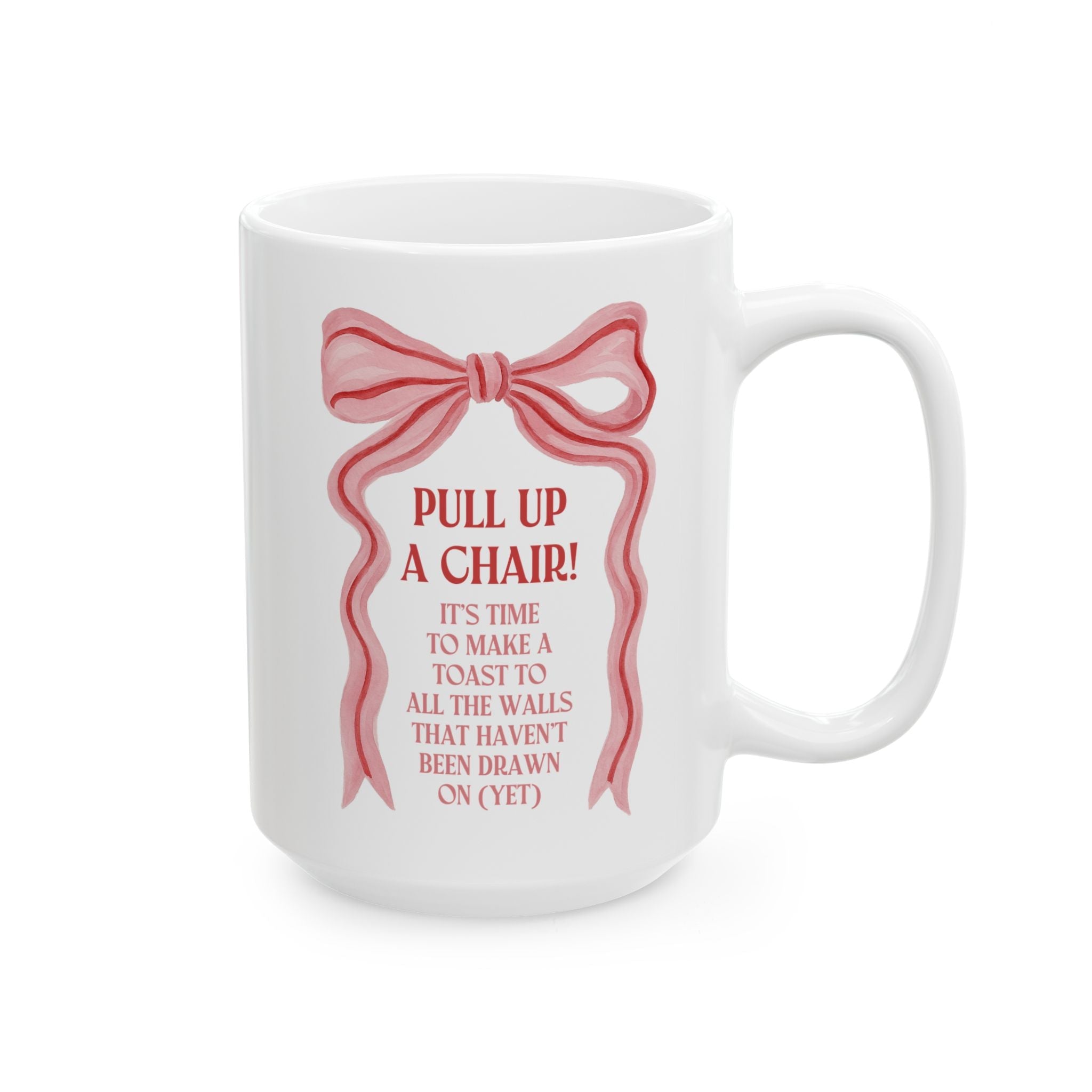 Funny Toddler Mom Coffee Mug: To All the Walls That Haven't Been Drawn On (Yet) | Silly Mother's Day Gift for Friend with a Toddler or Preschooler - Opal and June