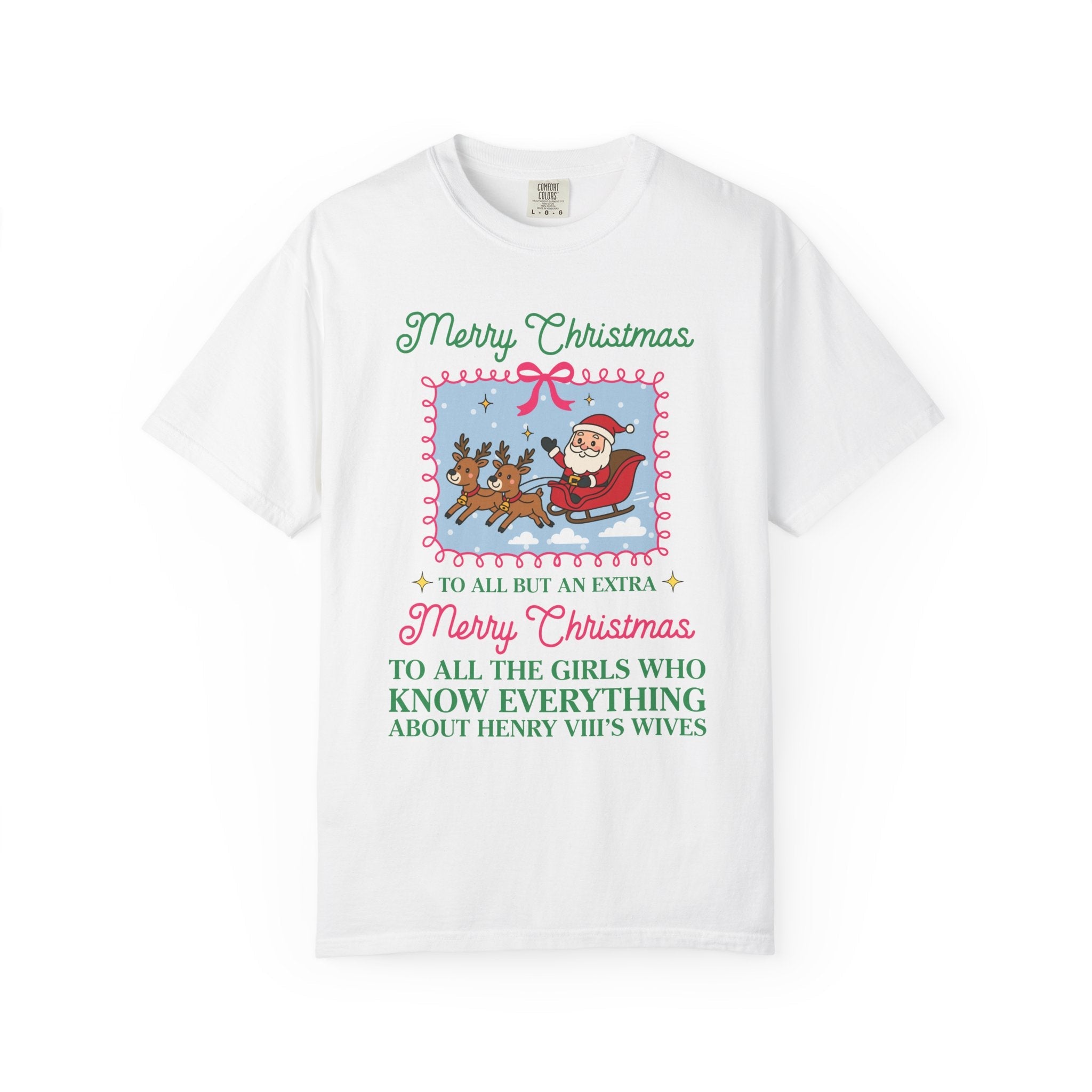 Funny Tudor History Tee Shirt for Christmas: Henry the 8th's Wives, Silly 90s Throwback T-Shirt for Historian, Women's History Buff Gift - Opal and June