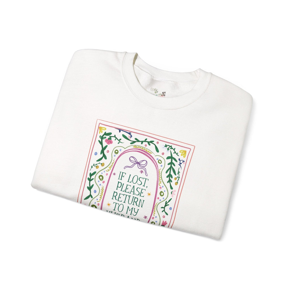 Funny Wife Sweatshirt for Newly Engaged Bride or Newly Married Wife, Silly Maximalist Floral Whimsy Wife Crewneck from Husband or Spouse - Opal and June