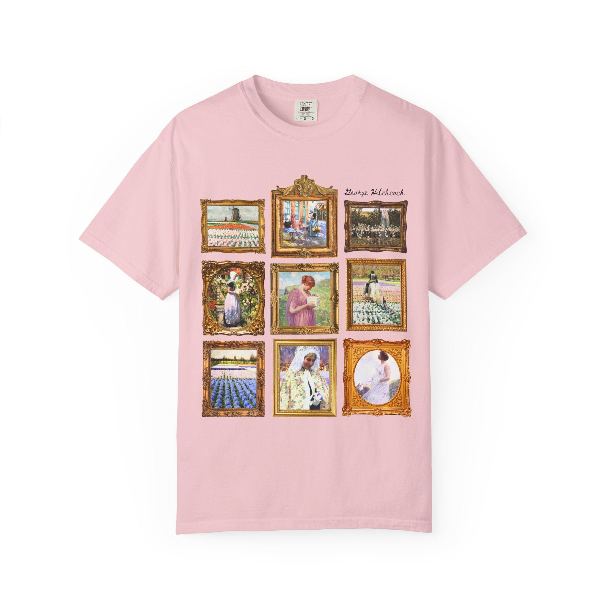 George Hitchcock Art History Tee Shirt, American Art History Shirt for Humanites Major, Netherlands Art History, Famous Paintings of Tulips - Opal and June