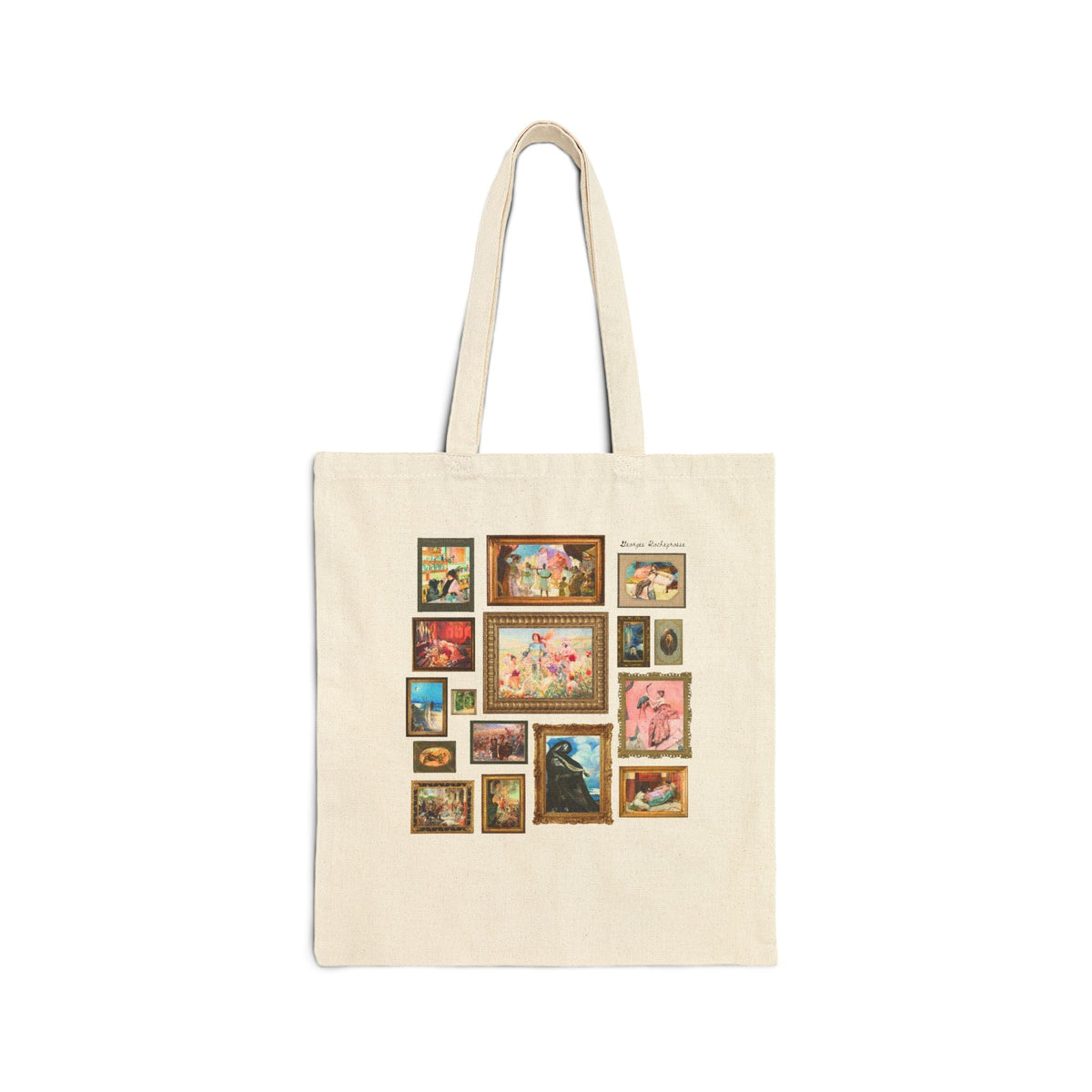 Georges Rochegrosse Art History Tote Bag with Famous Paintings: Colorful Maximalist Museum Lover Tote Bag, French Orientalist Art History Movement - Opal and June