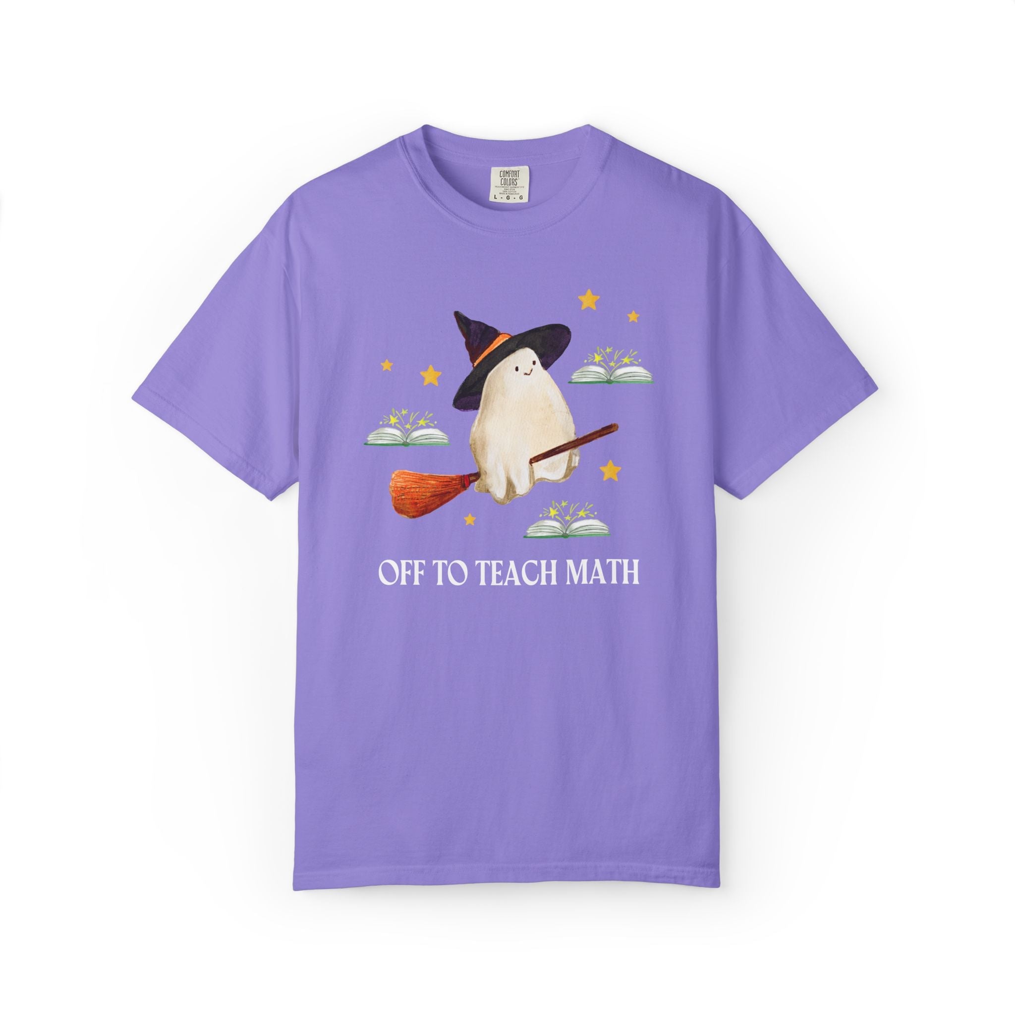 Ghost Halloween Teacher T-Shirt: Off to Teach (Grade or Subject) - Opal and June