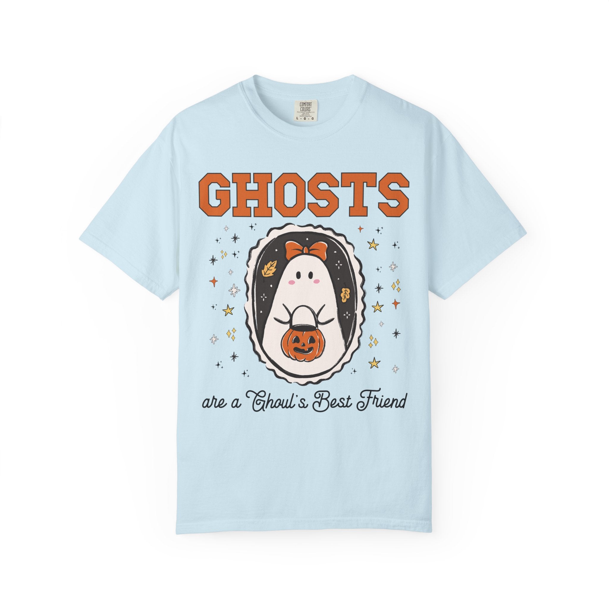 Ghost History Halloween Tee Shirt for History Professor Who Loves Morbid or Spooky History, Cute Ghost Lover T-Shirt with Stars for Fall - Opal and June