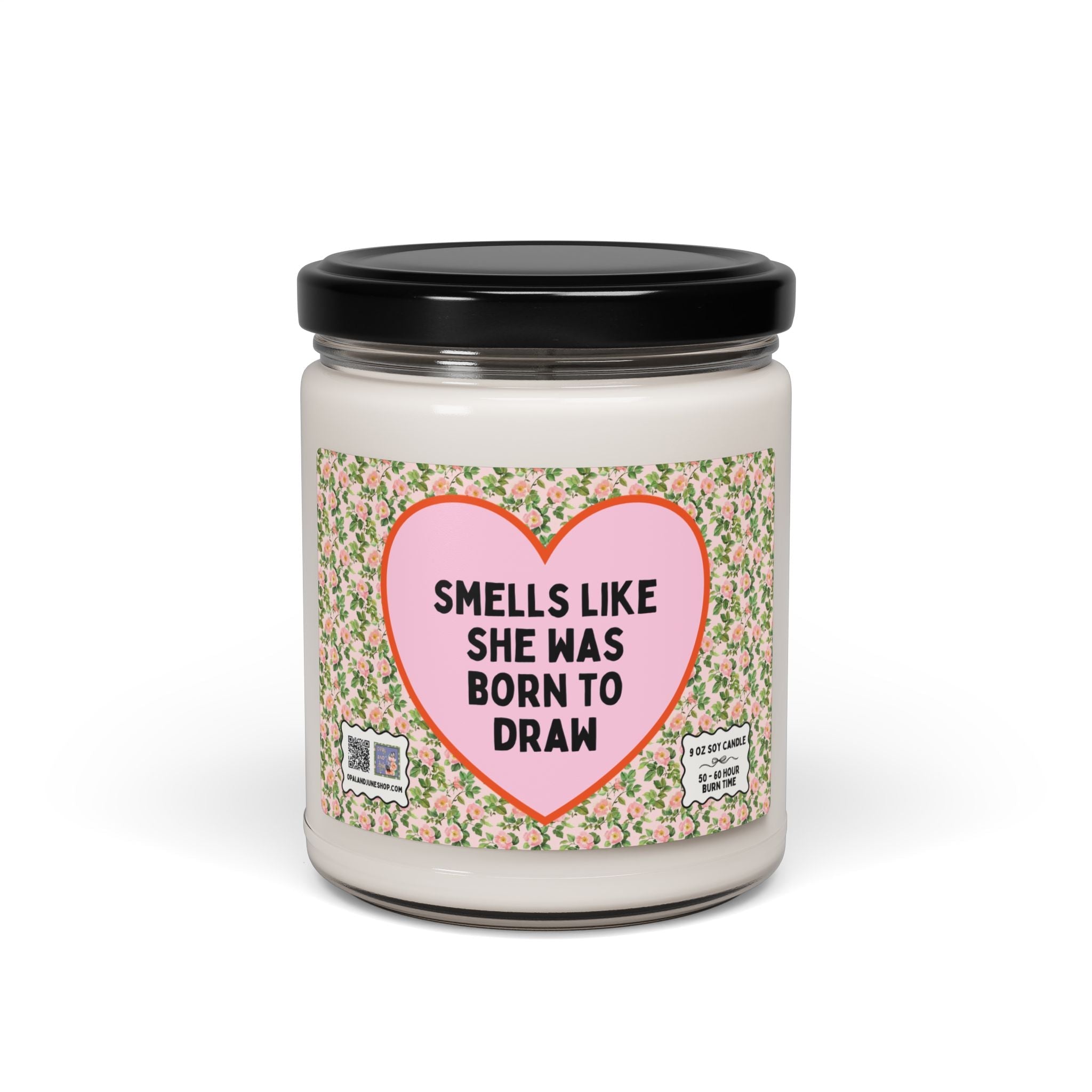 Gift for Artist: 9 Oz Soy Candle for Friend or Sister Who Loves to Draw, Cute Congratulations or Thank You Gift for Illustrator or Art Major - Opal and June