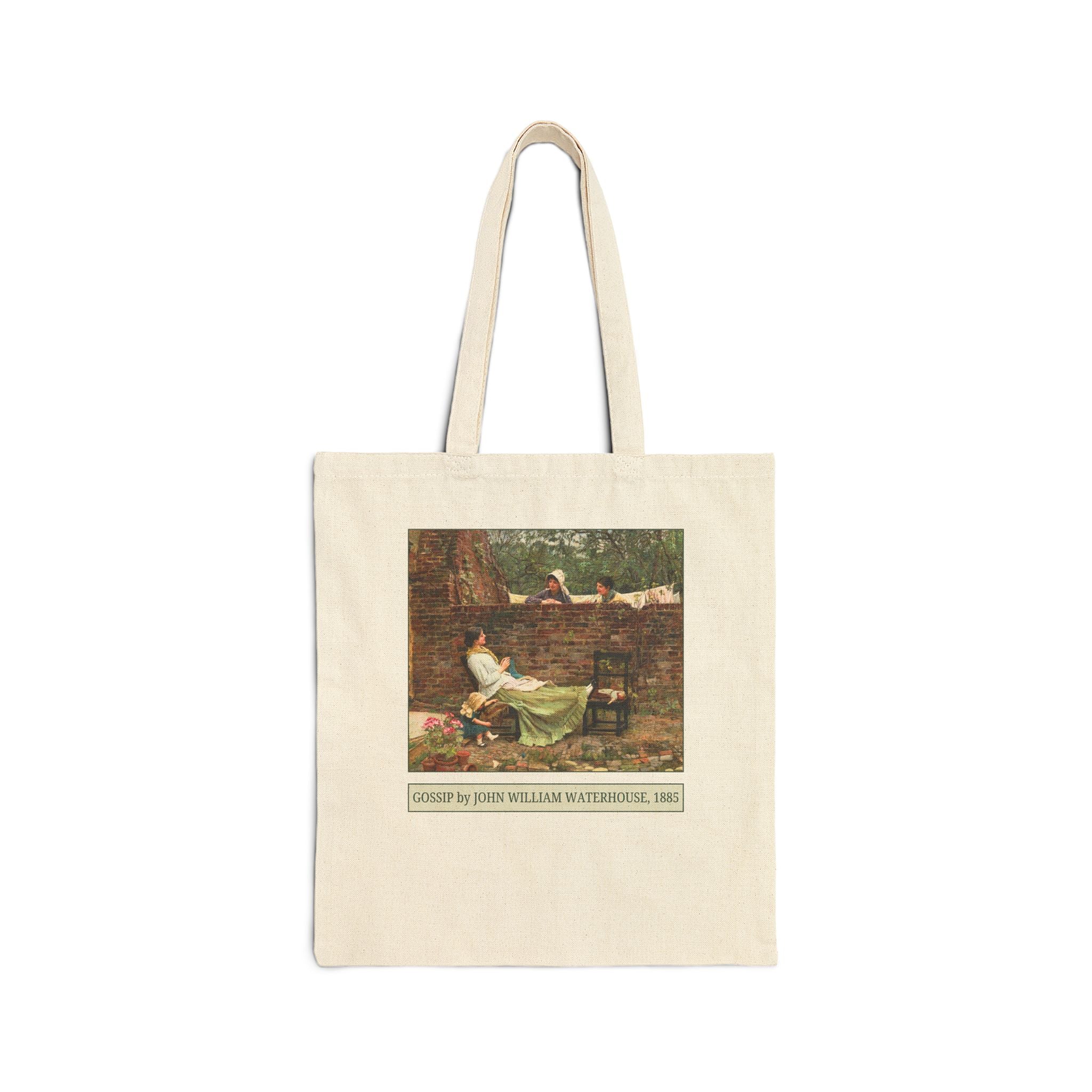 Gossip by John William Waterhouse, Good Neighbours Famous Painting, 19th Century European Art History, Colorful Art History Teacher Gift - Opal and June