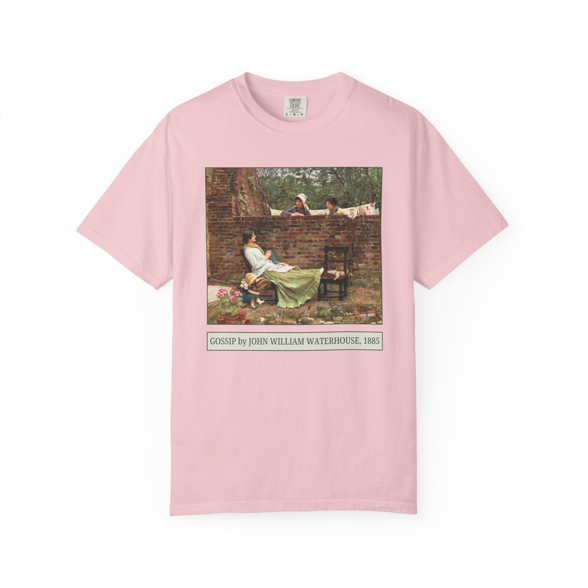 Gossip by John William Waterhouse, Good Neighbours Famous Painting, 19th Century European Art History, Colorful Art History Teacher Gift - Opal and June