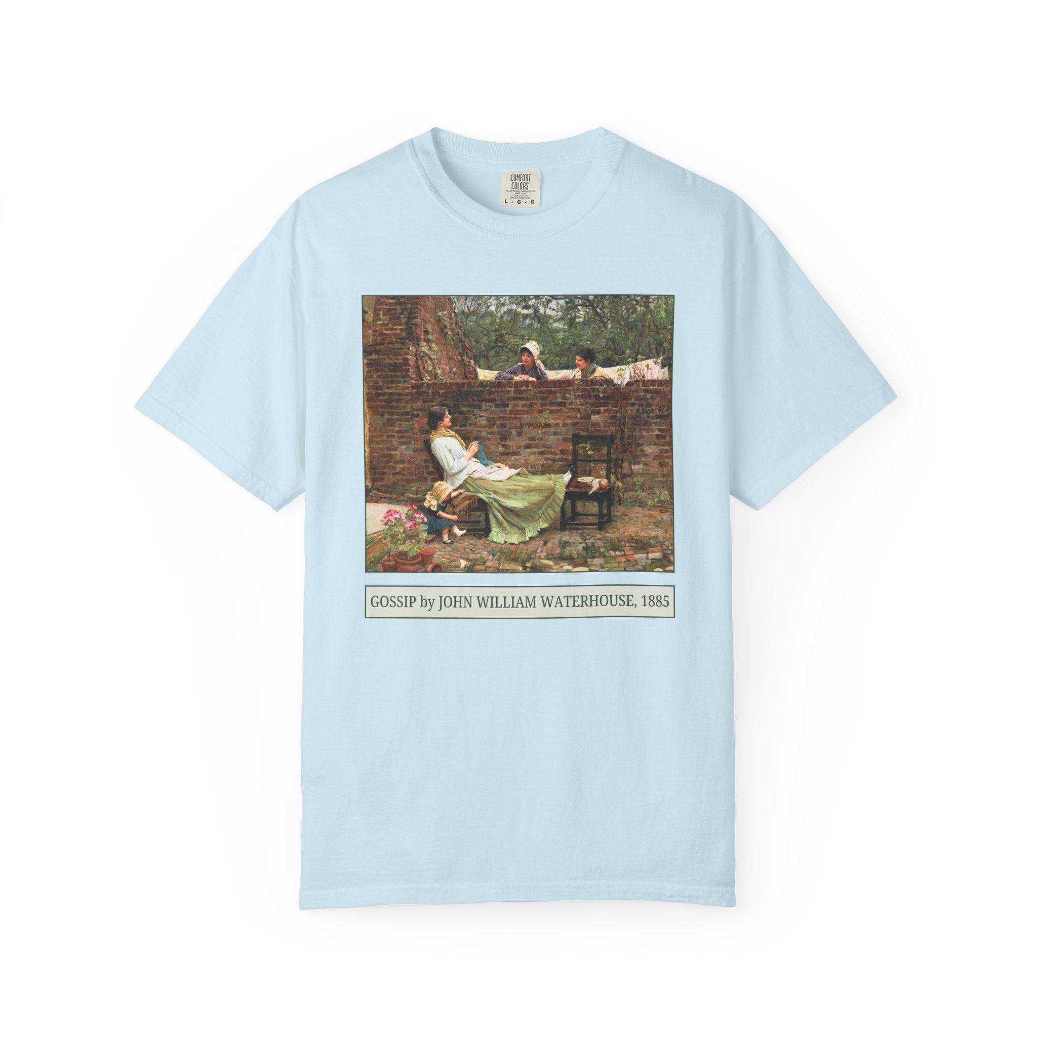 Gossip by John William Waterhouse, Good Neighbours Famous Painting, 19th Century European Art History, Colorful Art History Teacher Gift - Opal and June