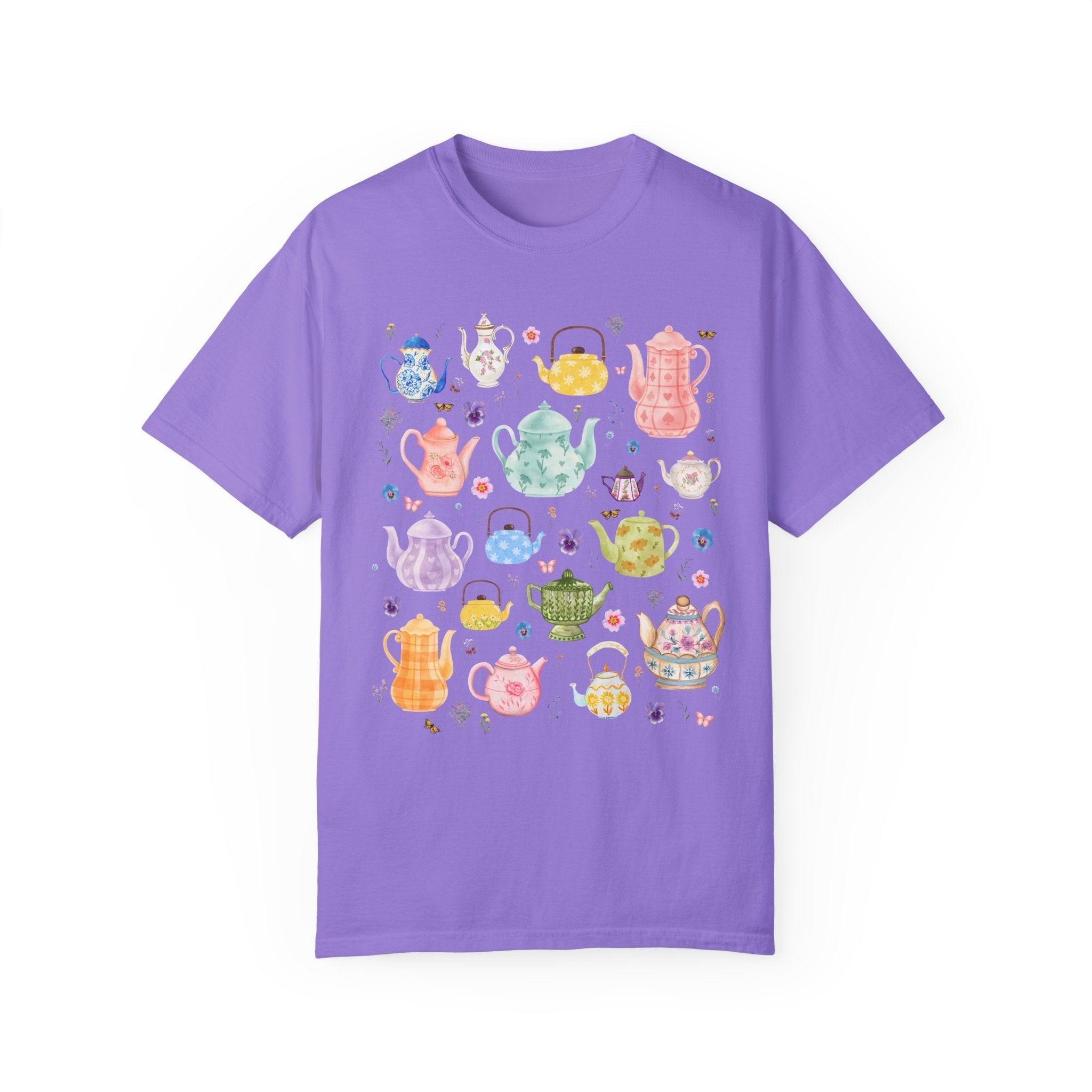 Grandmillennial Shirt with Chinoiserie Style Teapots - Opal and June
