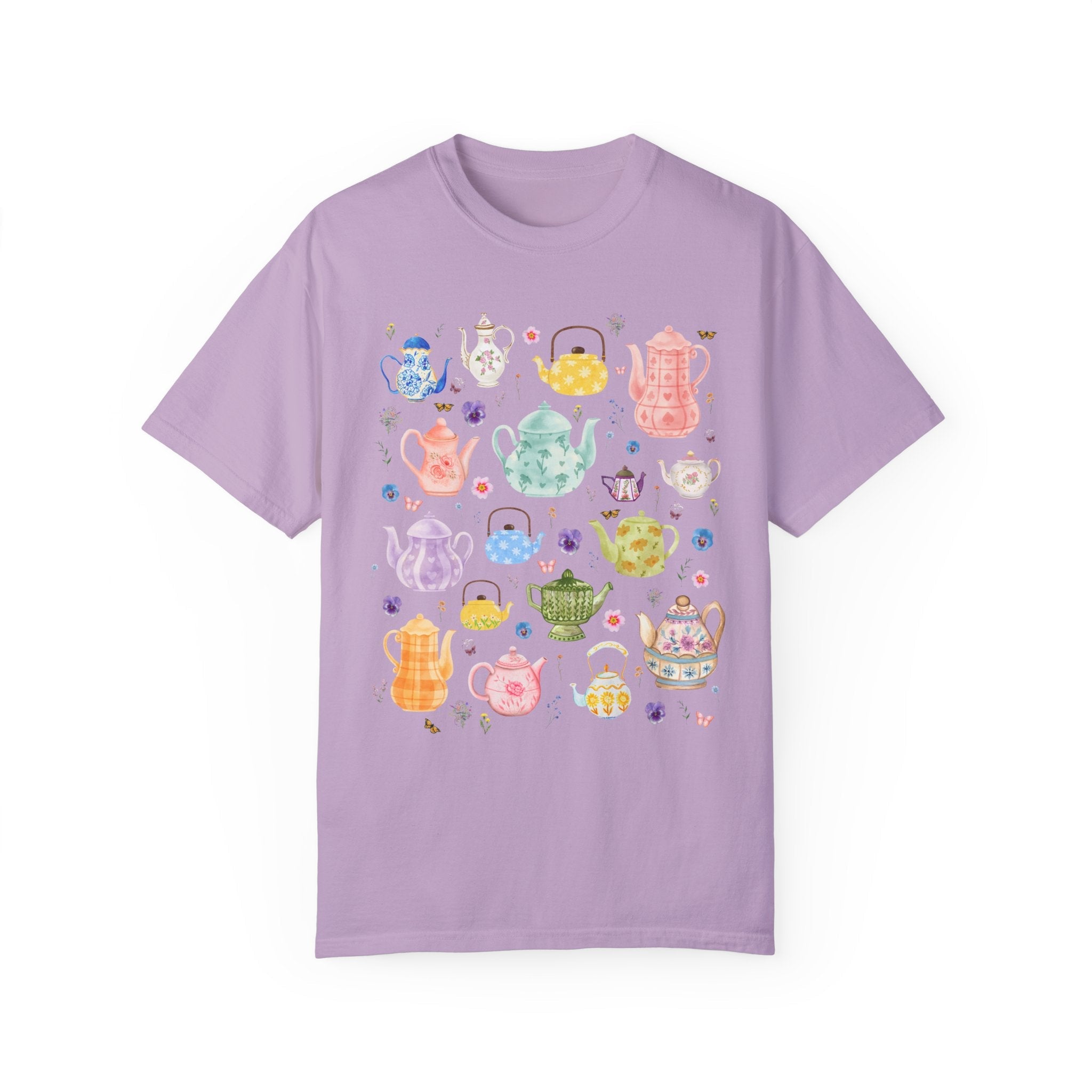 Grandmillennial Shirt with Chinoiserie Style Teapots - Opal and June