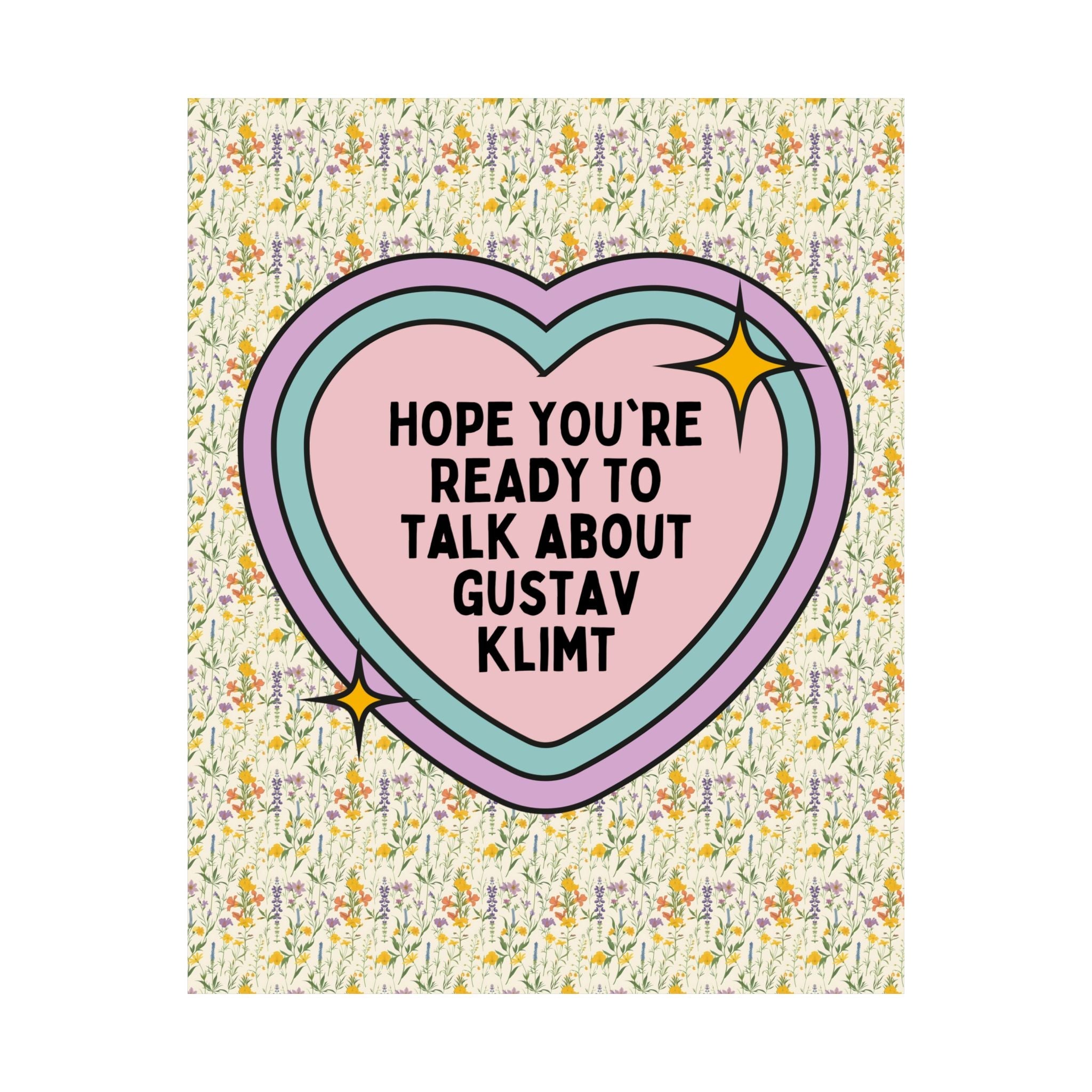 Gustav Klimt Art History Poster - Opal and June