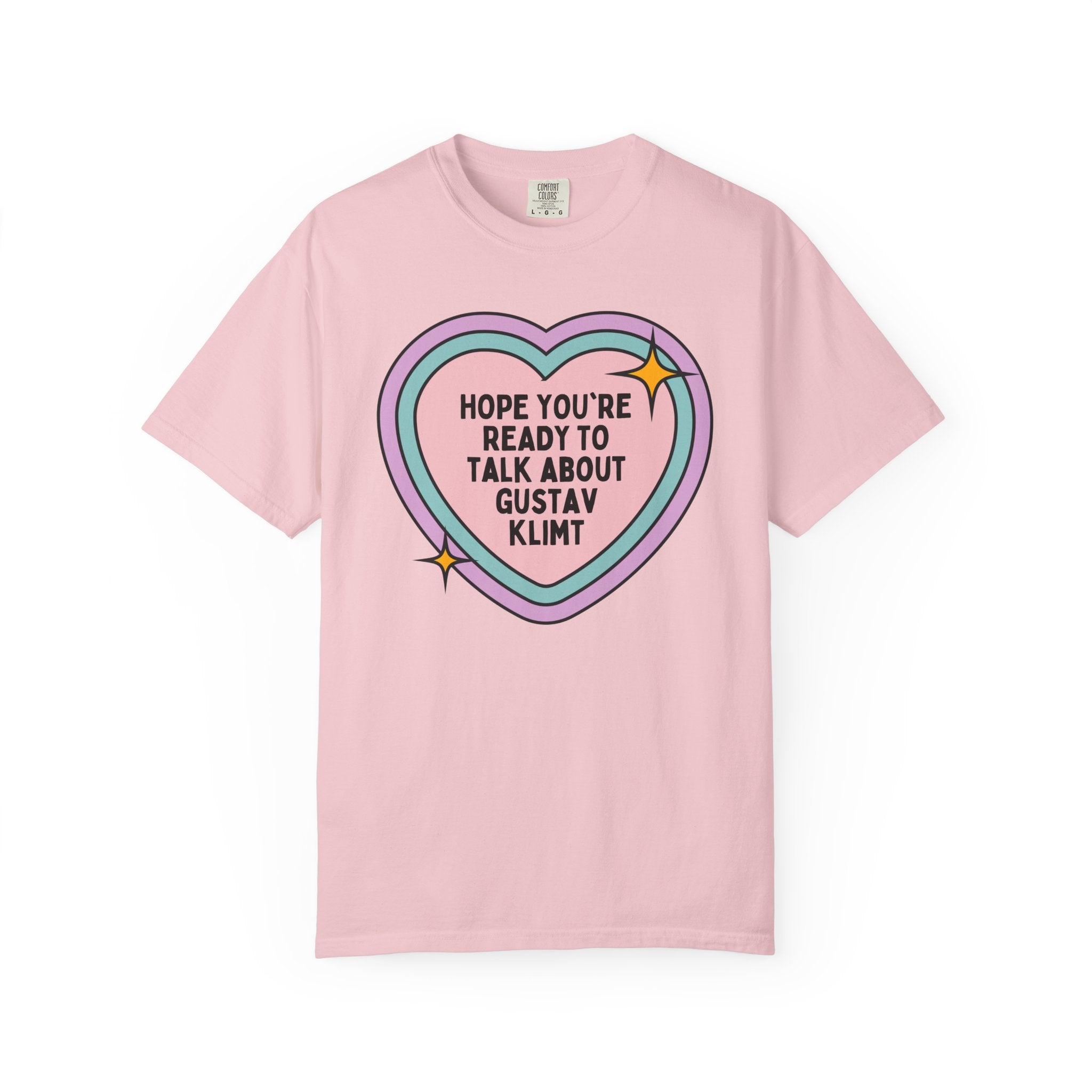 Gustav Klimt Art History Tee Shirt for Humanites Major or Museum Lover, Art History Professor, The Kiss Painting, Symbolism Art Movement - Opal and June