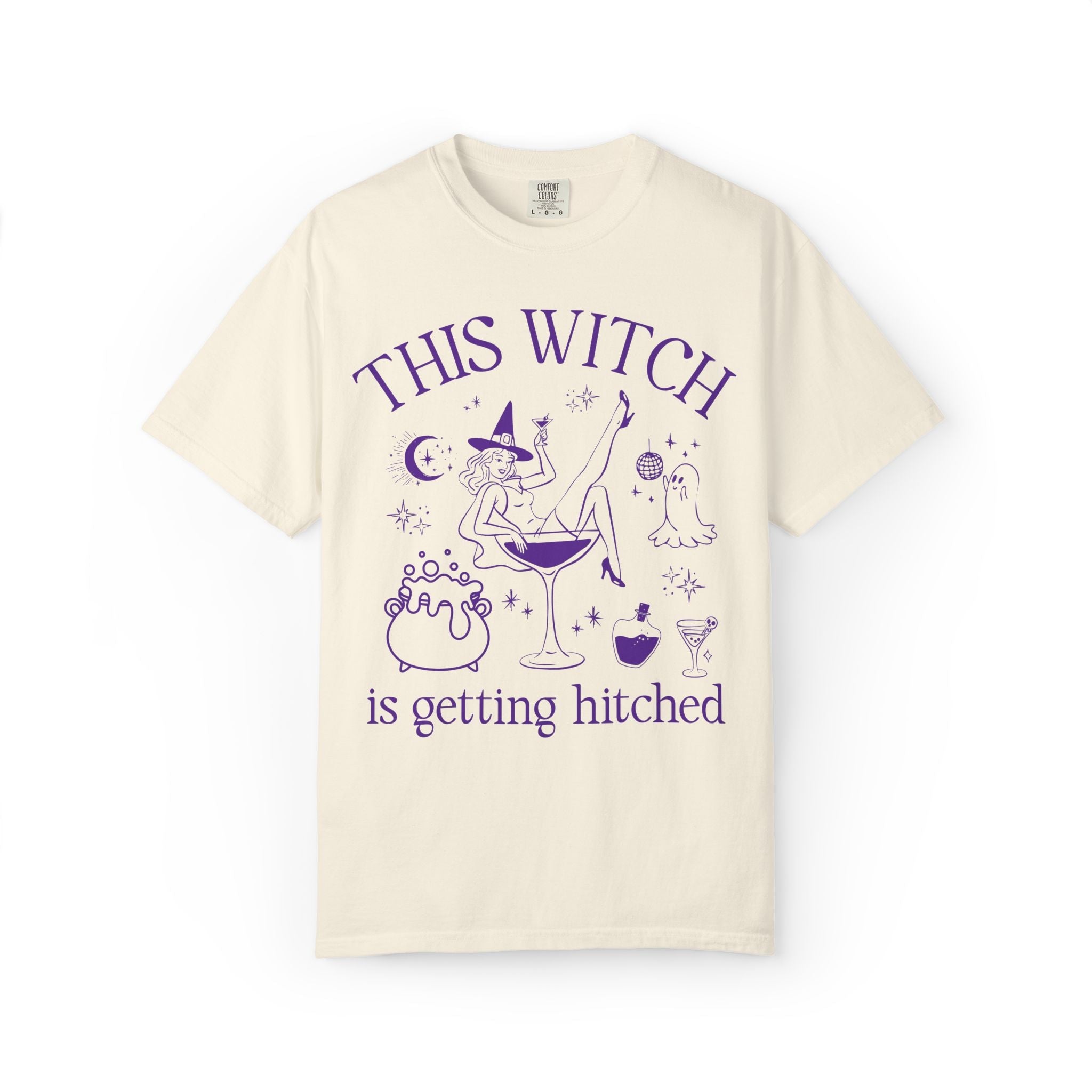 Halloween Bachelorette Tee Shirt for Bridal Party or Bachelorette Party Weekend: This Witch is Getting Hitched Let's Go Ghouls Spooky Vibes - Opal and June