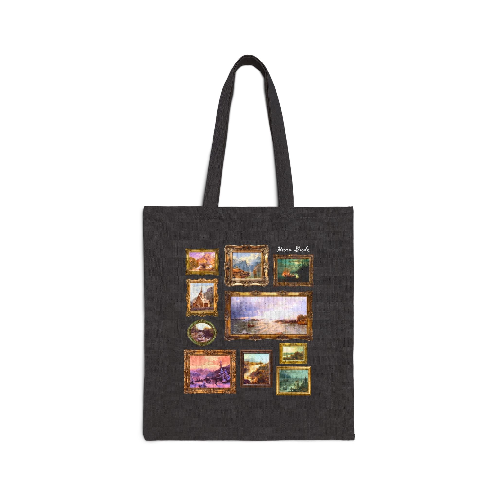 Hans Gude Art History Tote, Norwegian Romantic Nationalism Art Movement, European Art History Lover Gift, Colorful Landscape Paintings Tote - Opal and June