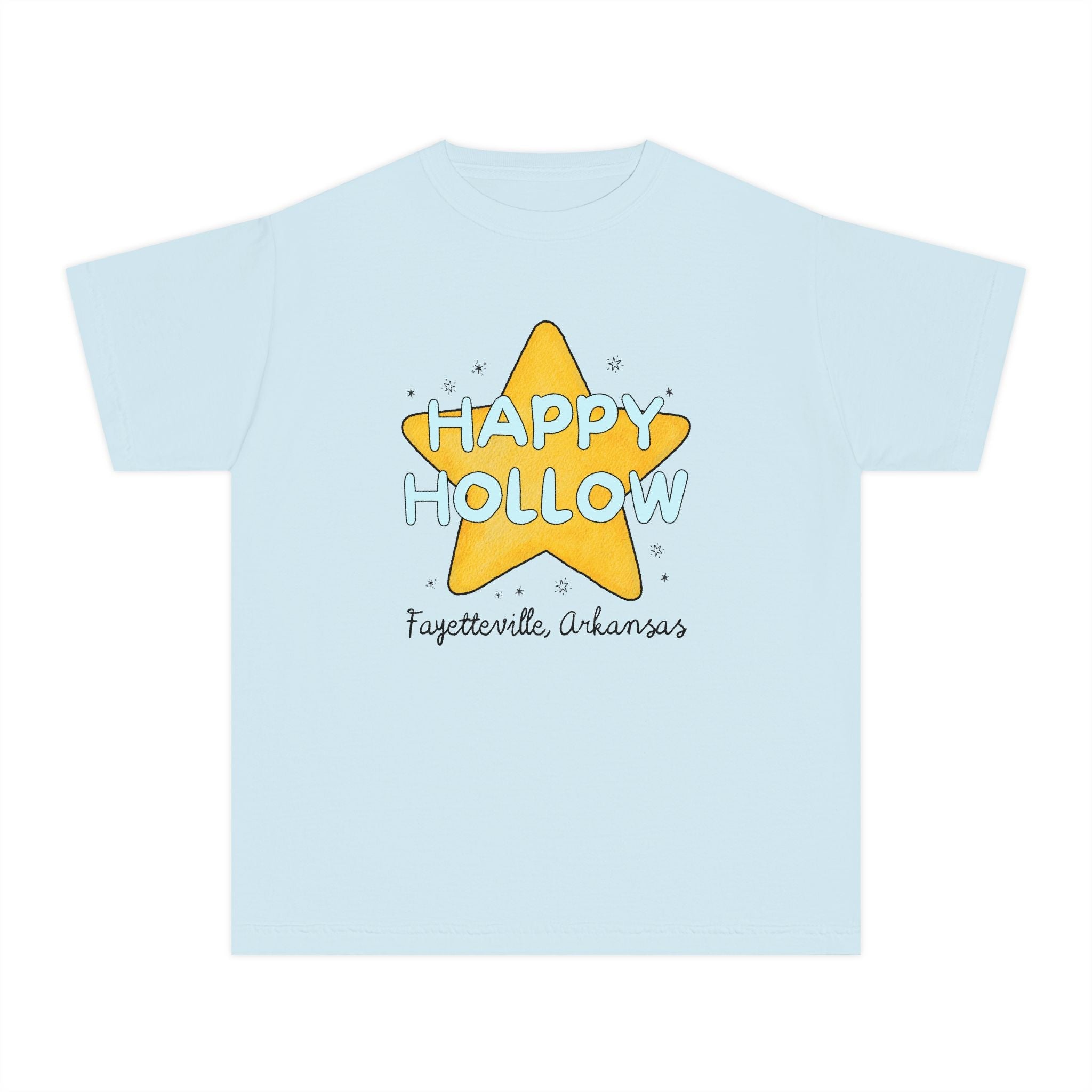 Happy Hollow Elementary Kids Tee Shirt: Retro Star Design | FPS + Opal and June Kids Tee Shirt, Fayetteville Public Schools - Opal and June