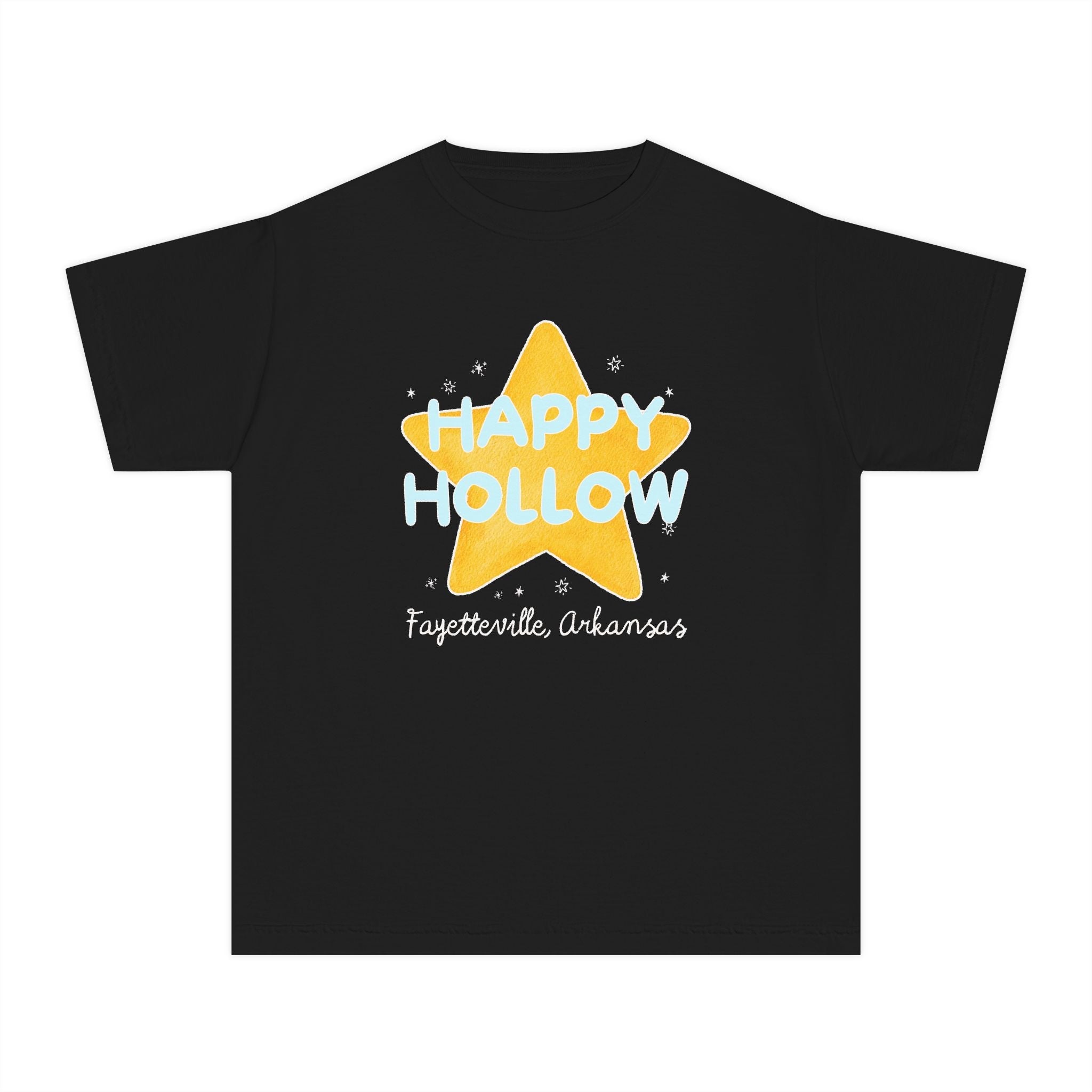 Happy Hollow Elementary Kids Tee Shirt: Retro Star Design | FPS + Opal and June Kids Tee Shirt, Fayetteville Public Schools - Opal and June