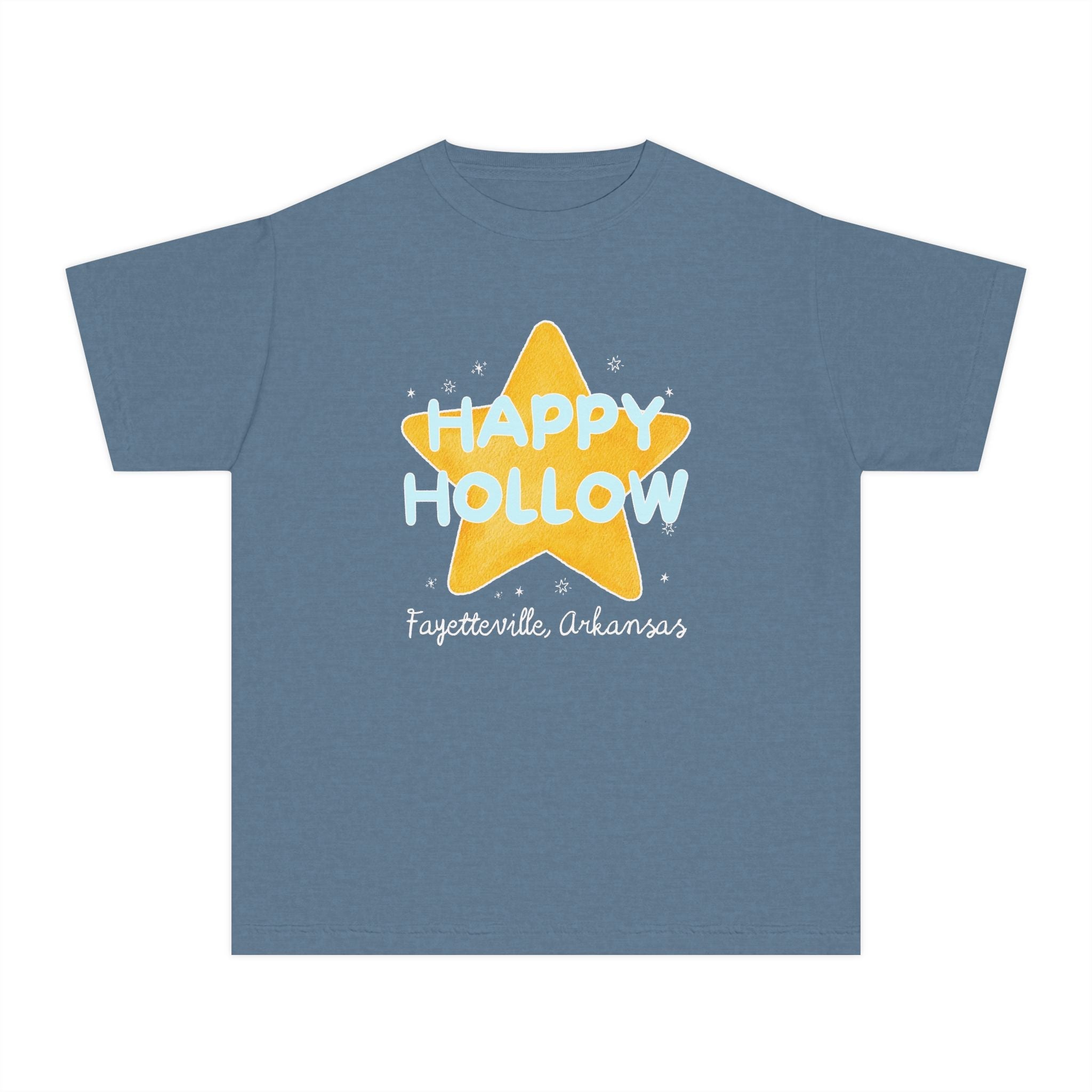 Happy Hollow Elementary Kids Tee Shirt: Retro Star Design | FPS + Opal and June Kids Tee Shirt, Fayetteville Public Schools - Opal and June