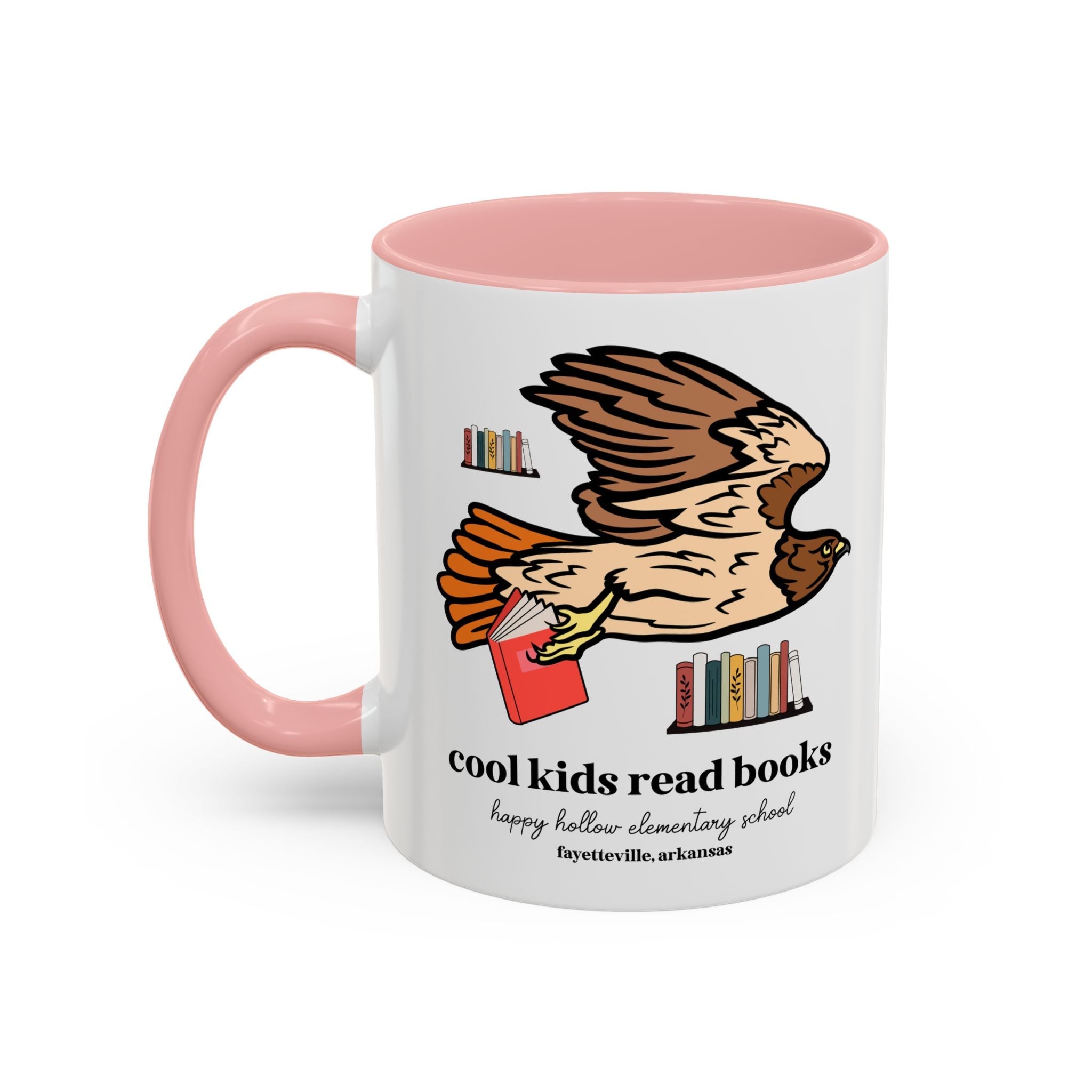 Happy Hollow Elementary School 11 Oz Coffee Mug: Cool Kids Read Books | FPS + Opal and June Coffee Mug, Fayetteville Public Schools - Opal and June