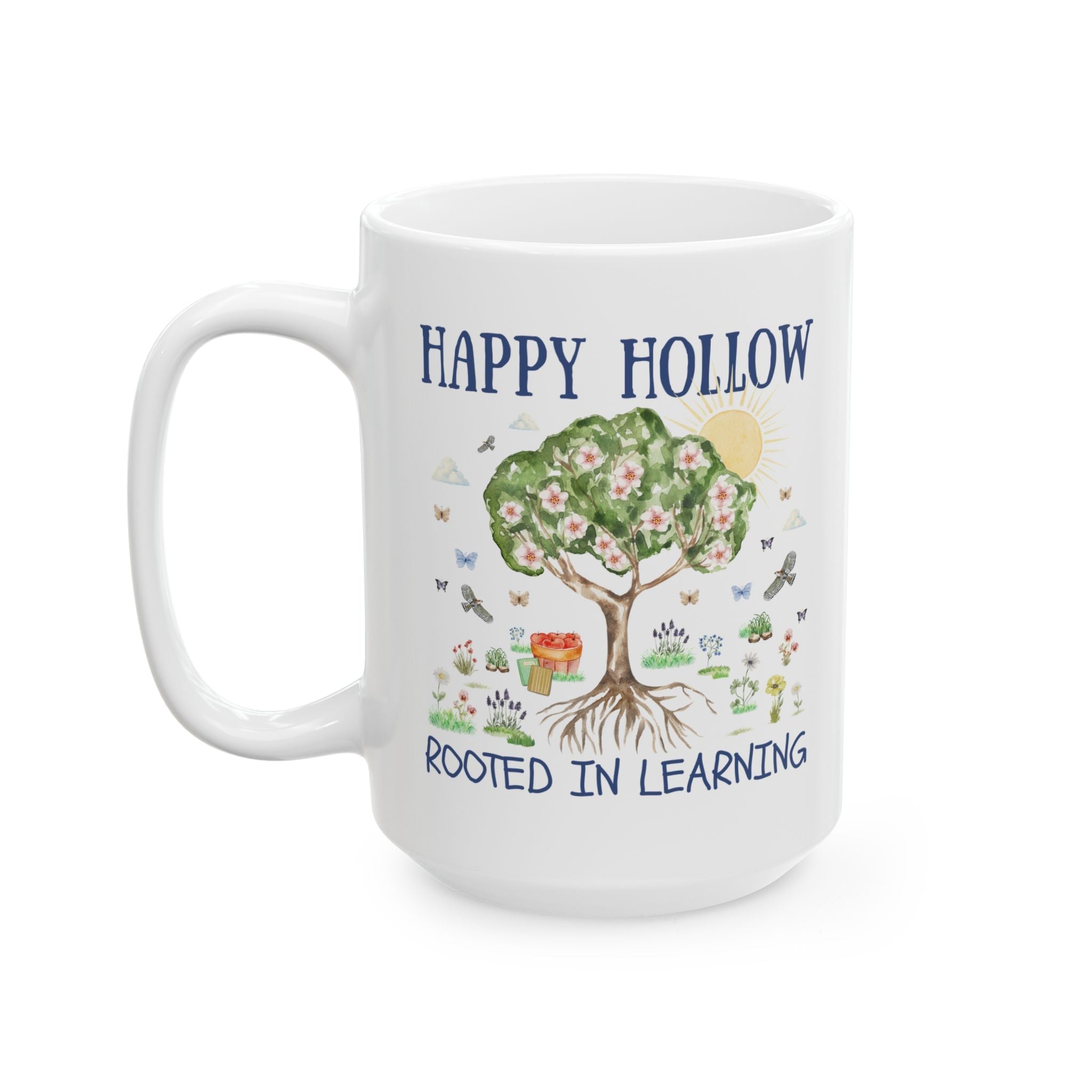 Happy Hollow Elementary School 15 Oz Coffee Mug: Rooted in Learning - Opal and June