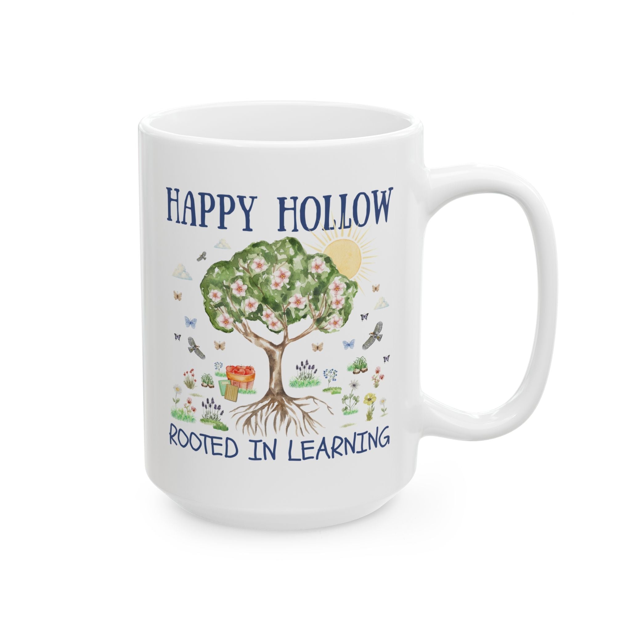 Happy Hollow Elementary School 15 Oz Coffee Mug: Rooted in Learning - Opal and June