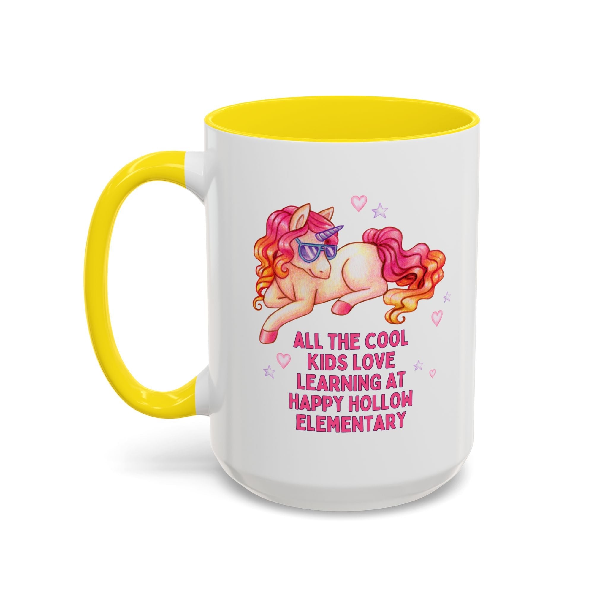 Happy Hollow Elementary School Coffee Mug: Cool Kids Unicorn | FPS + Opal and June Coffee Mug, Fayetteville Public Schools - Opal and June