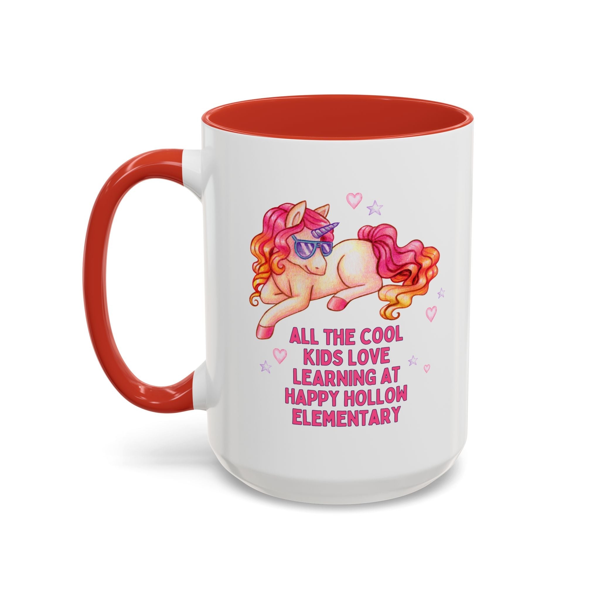 Happy Hollow Elementary School Coffee Mug: Cool Kids Unicorn | FPS + Opal and June Coffee Mug, Fayetteville Public Schools - Opal and June