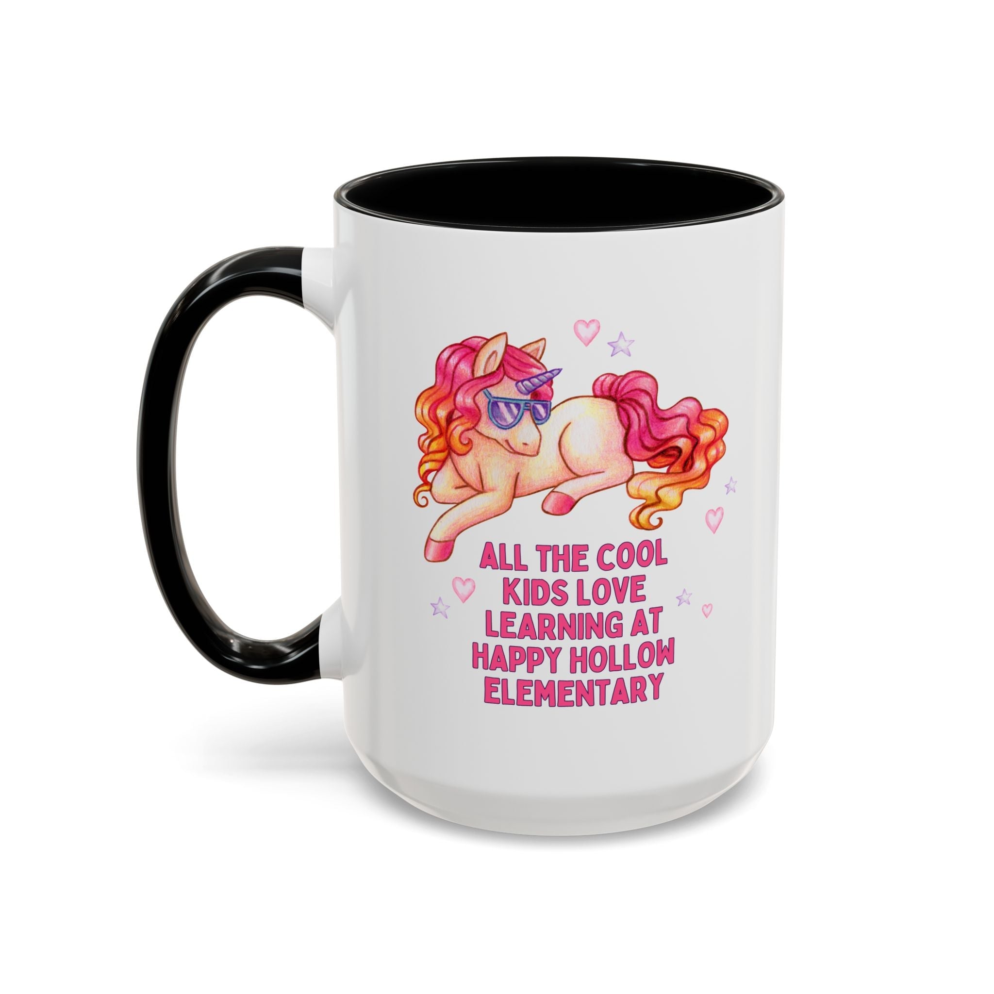 Happy Hollow Elementary School Coffee Mug: Cool Kids Unicorn | FPS + Opal and June Coffee Mug, Fayetteville Public Schools - Opal and June