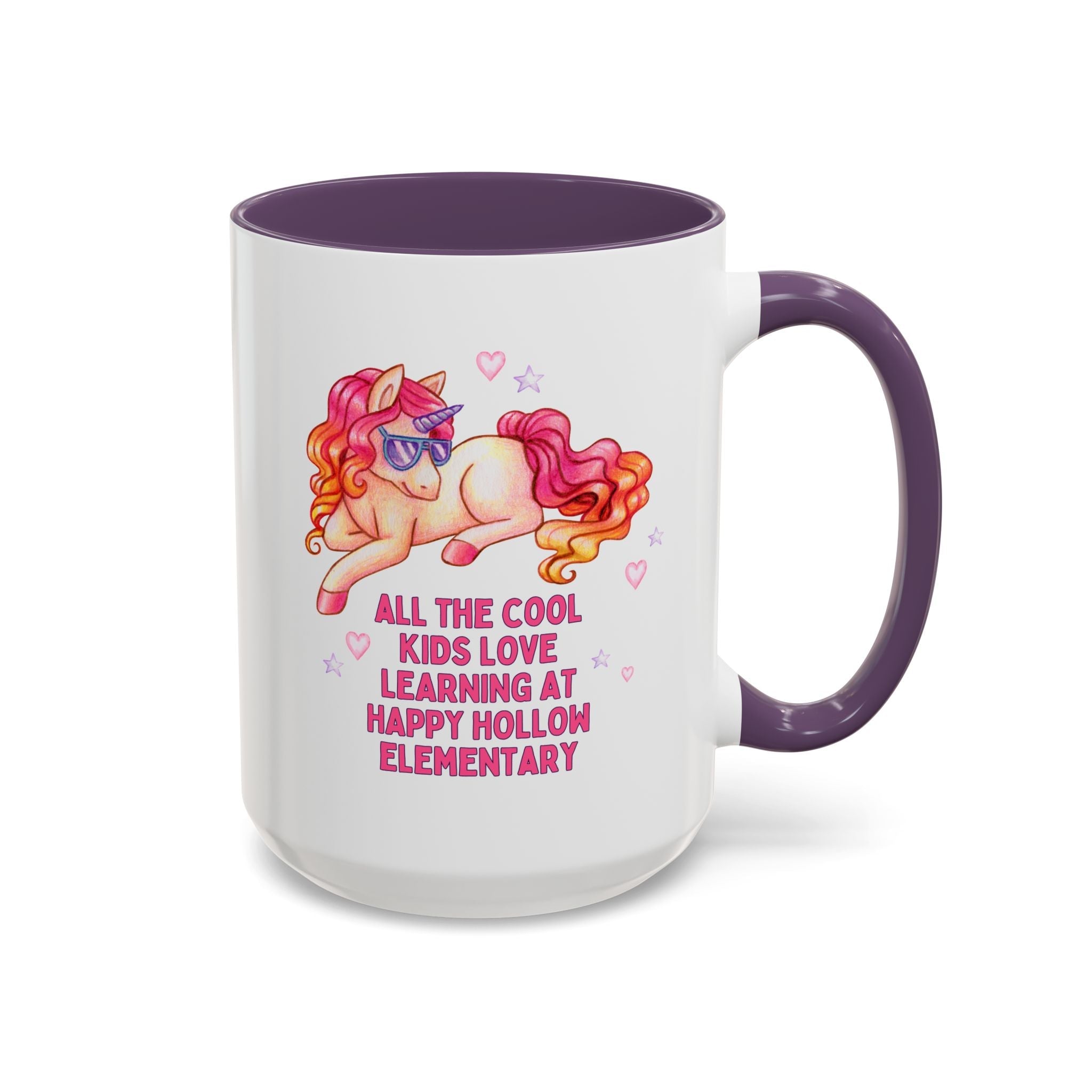Happy Hollow Elementary School Coffee Mug: Cool Kids Unicorn | FPS + Opal and June Coffee Mug, Fayetteville Public Schools - Opal and June