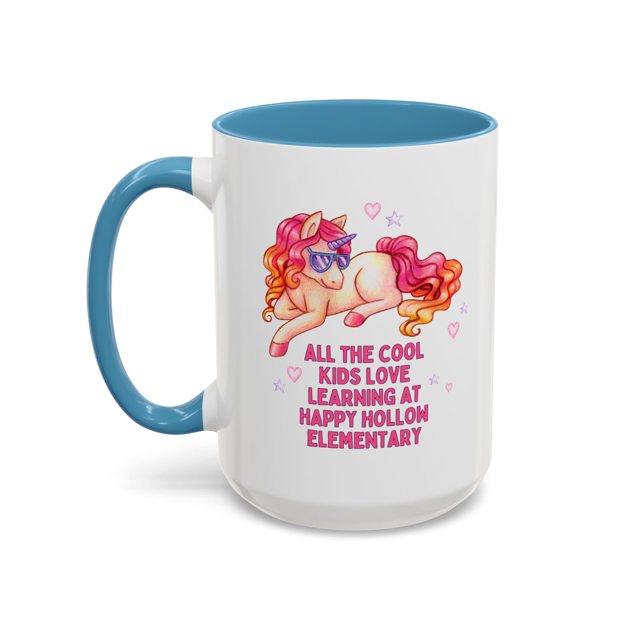 Happy Hollow Elementary School Coffee Mug: Cool Kids Unicorn | FPS + Opal and June Coffee Mug, Fayetteville Public Schools - Opal and June