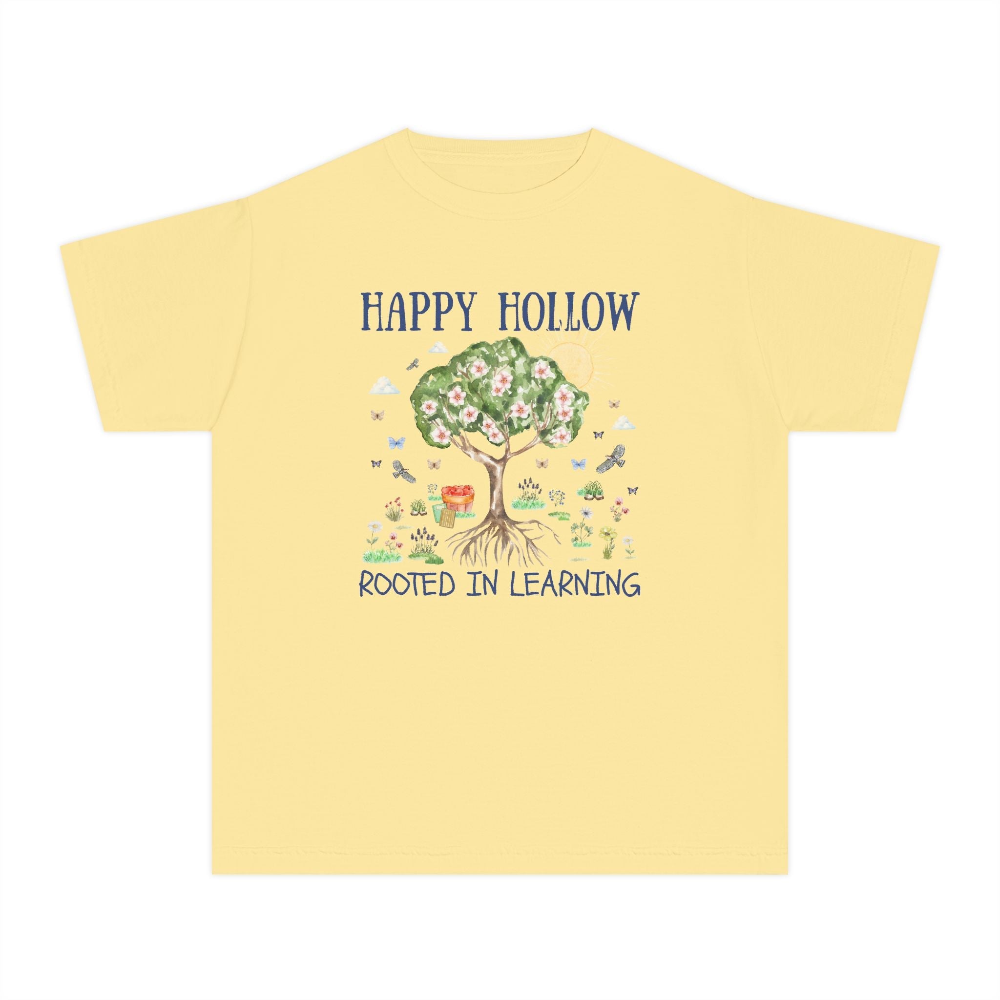 Happy Hollow Elementary School Kids Tee Shirt: Rooted in Learning - Opal and June