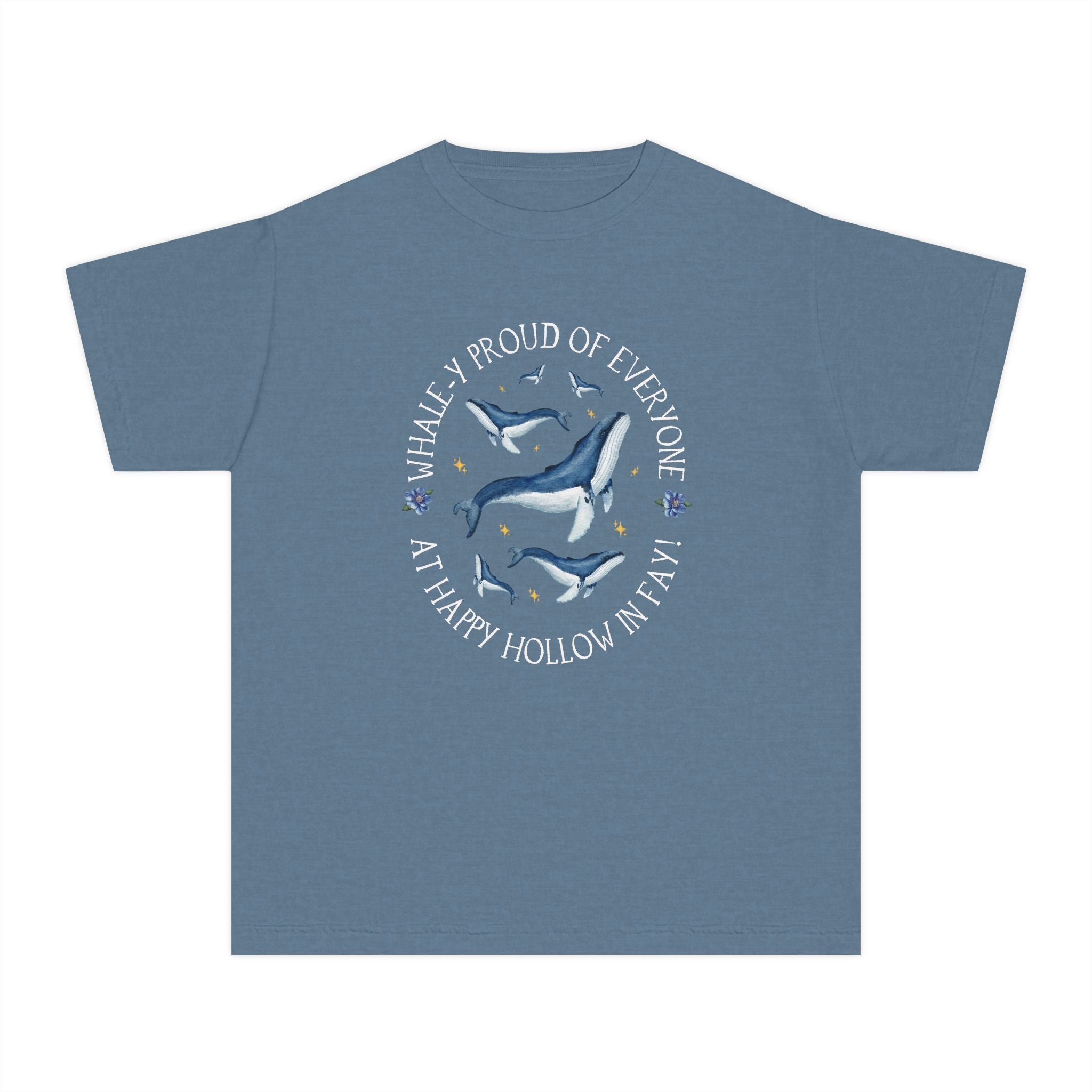 Happy Hollow Elementary School Kids Tee Shirt: Whale - y Proud | FPS + Opal and June Kids Tee Shirt, Fayetteville Public Schools - Opal and June