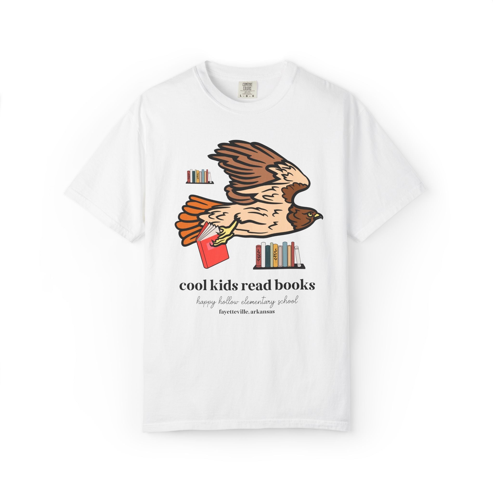 Happy Hollow Elementary School Tee Shirt: Cool Kids Read Books | FPS + Opal and June Tee Shirt, Fayetteville Public Schools - Opal and June