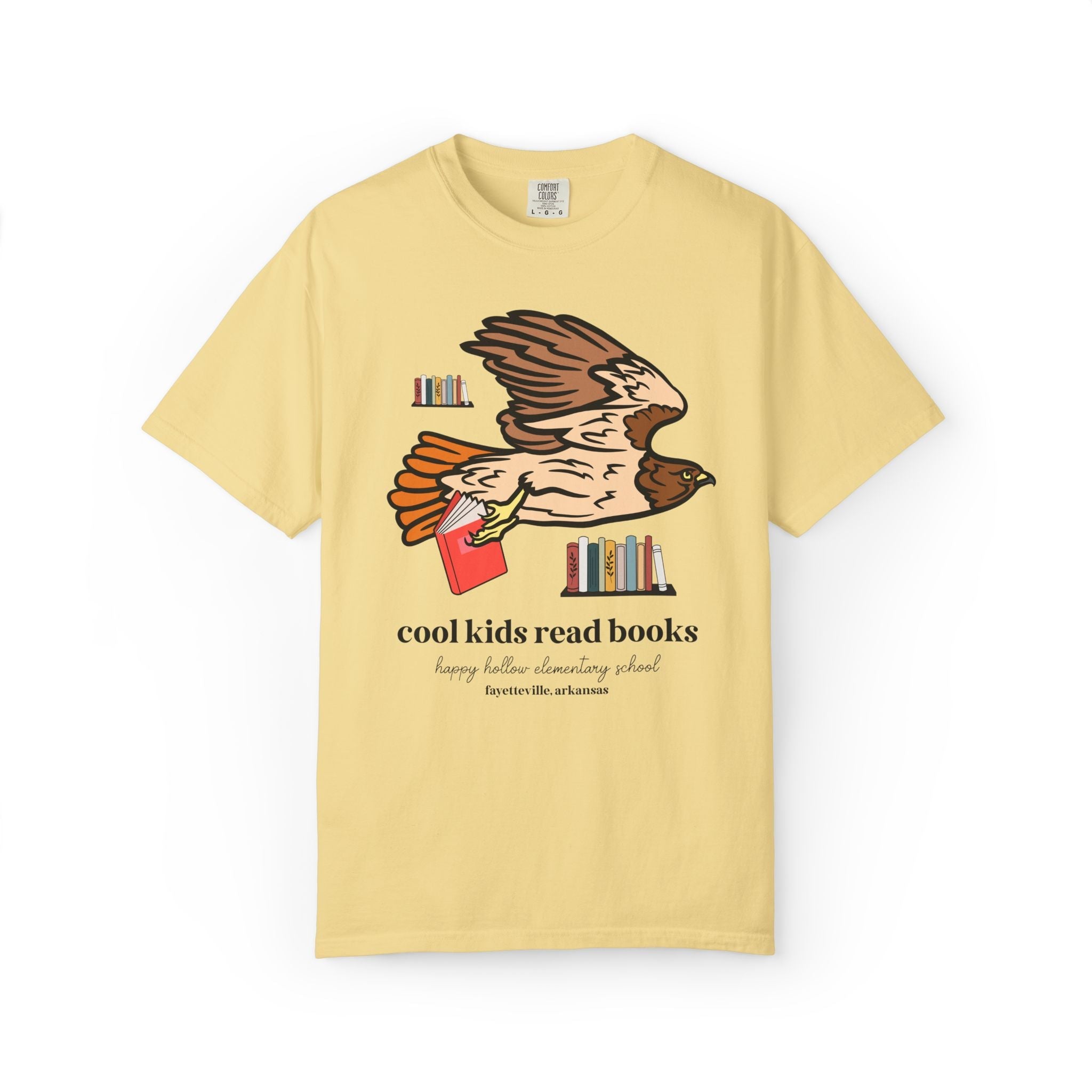 Happy Hollow Elementary School Tee Shirt: Cool Kids Read Books | FPS + Opal and June Tee Shirt, Fayetteville Public Schools - Opal and June